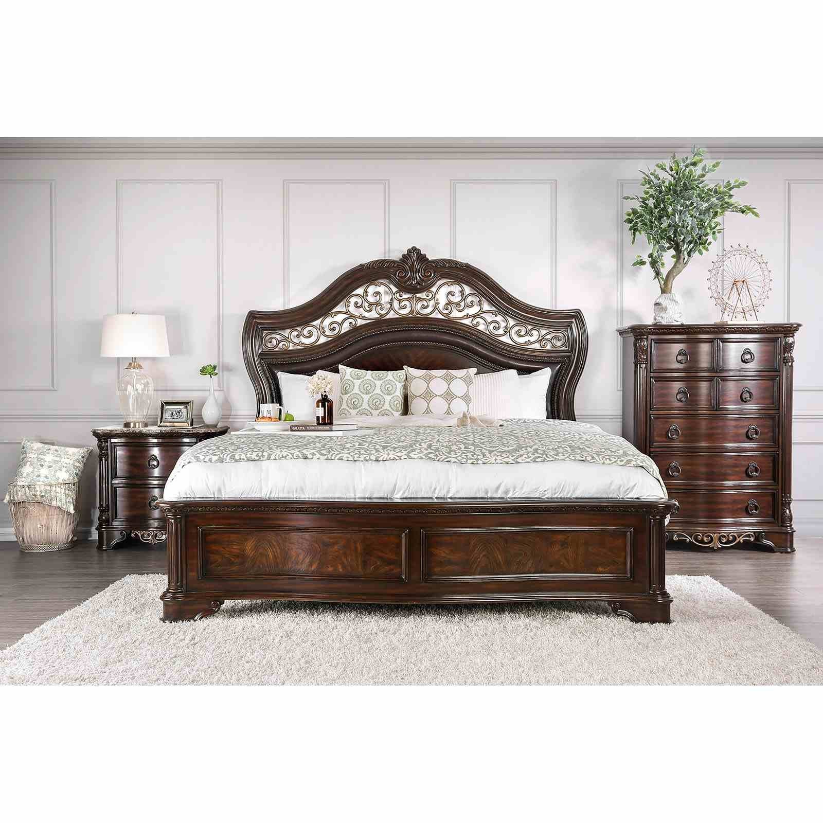 Menodora Nightstand, Brown Cherry - Image 2
