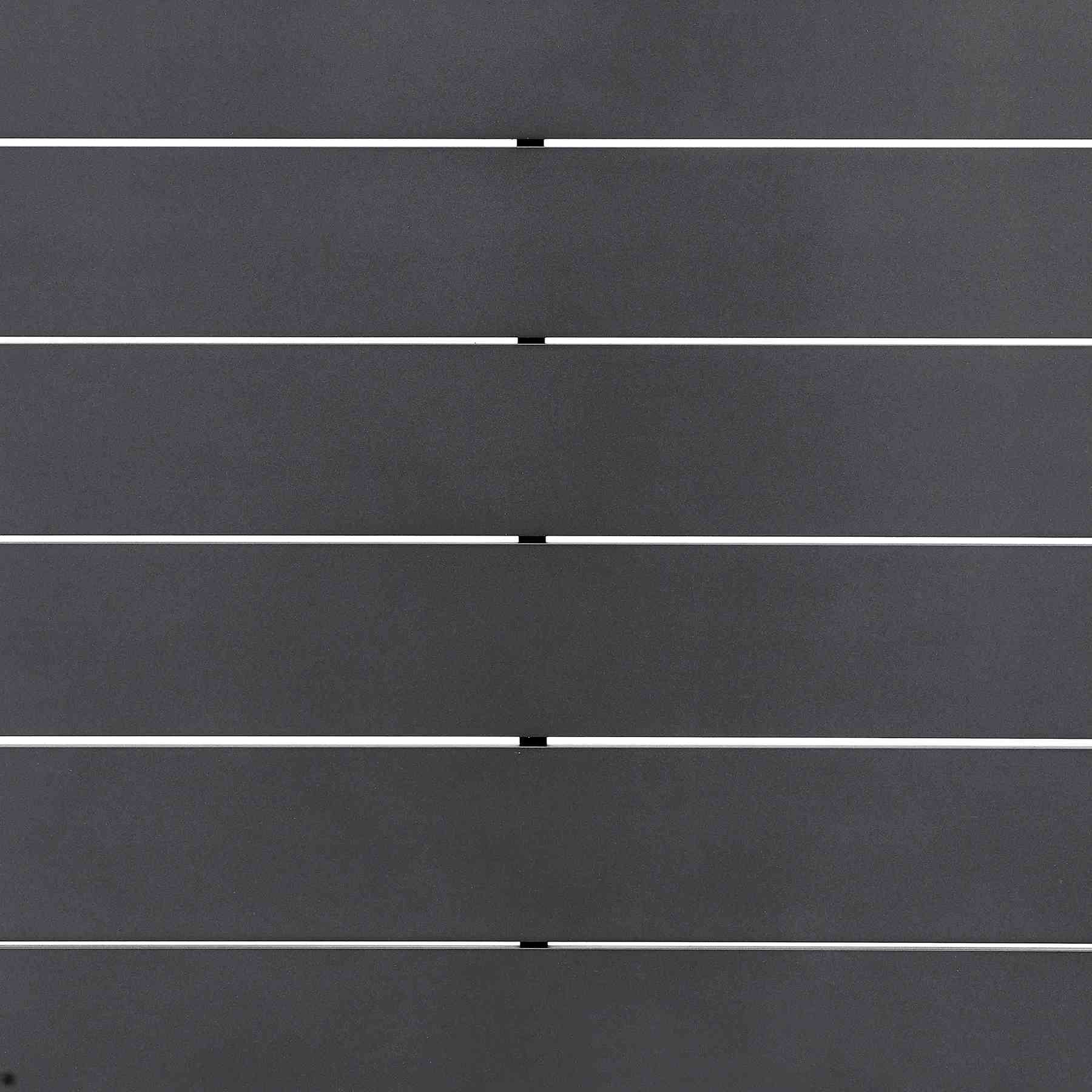 Menorca Outdoor Patio 5-Piece Dining Table Set in Aluminum with Gray Cushions - Image 9