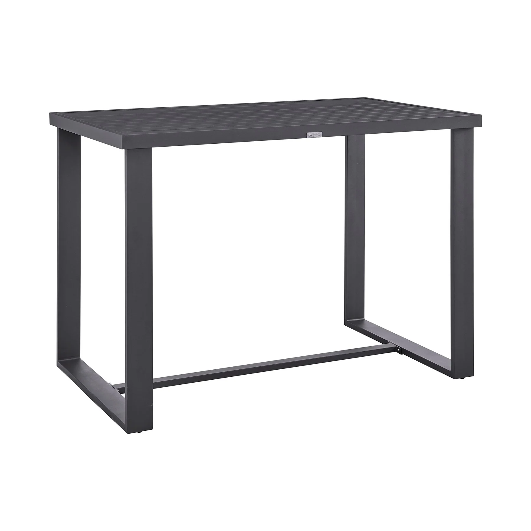 Menorca Outdoor Patio Bar Height Dining Table in Aluminum - Image 2