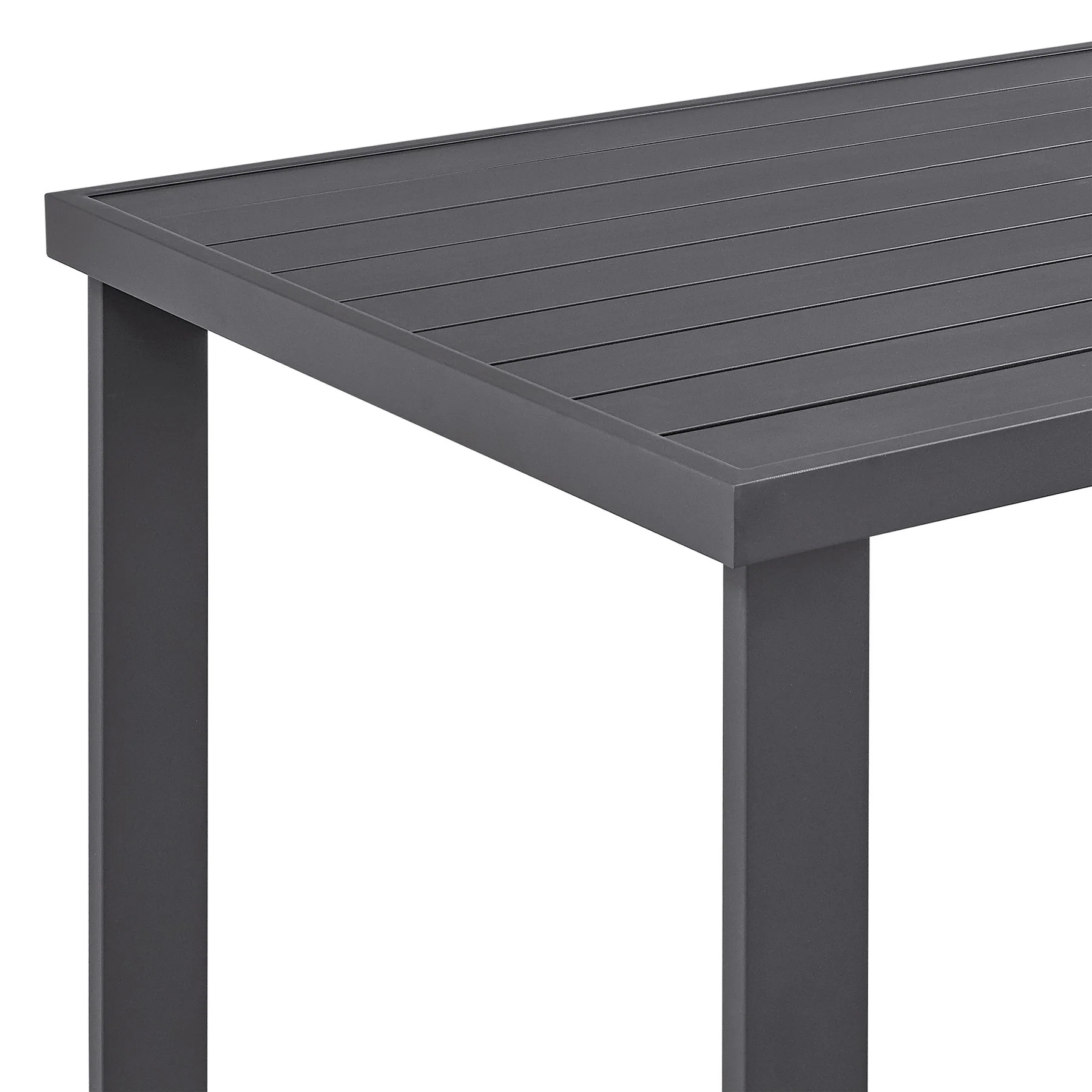 Menorca Outdoor Patio Bar Height Dining Table in Aluminum - Image 3