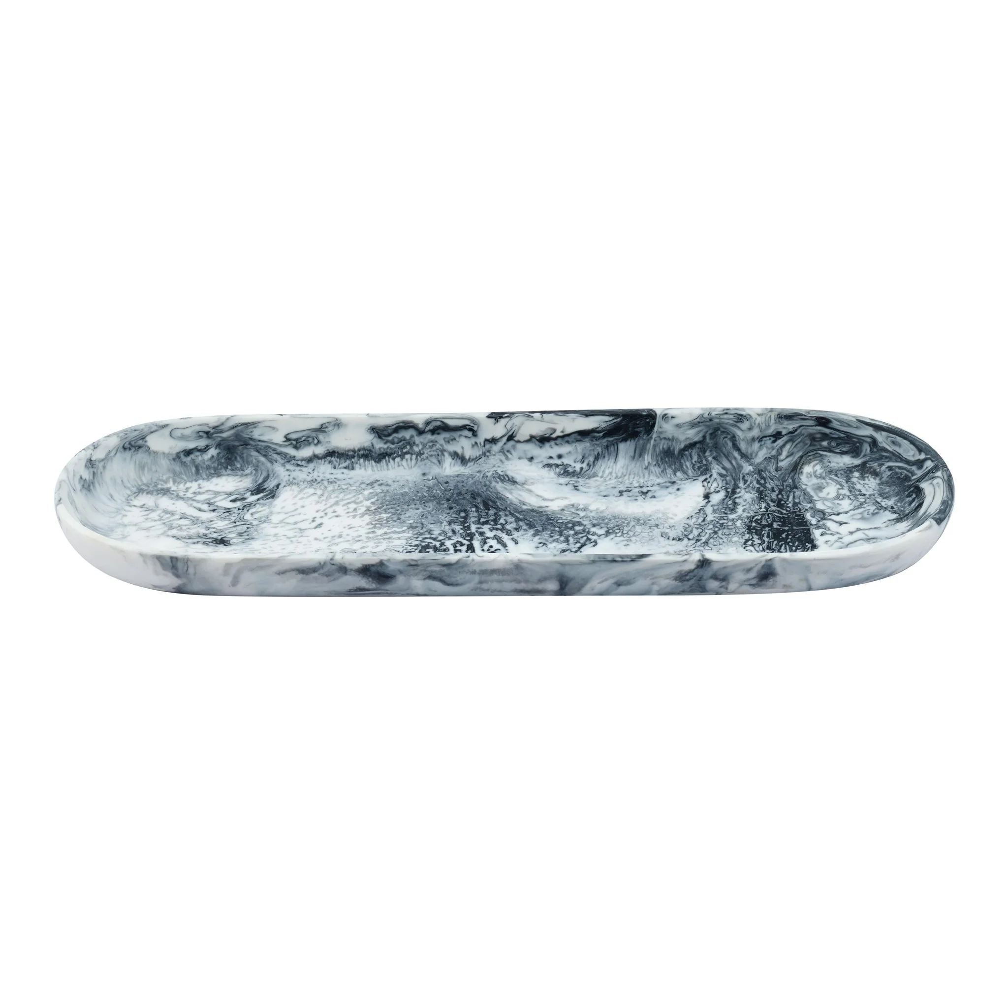 Mera Black & White Long Resin Serving Platter - Image 2