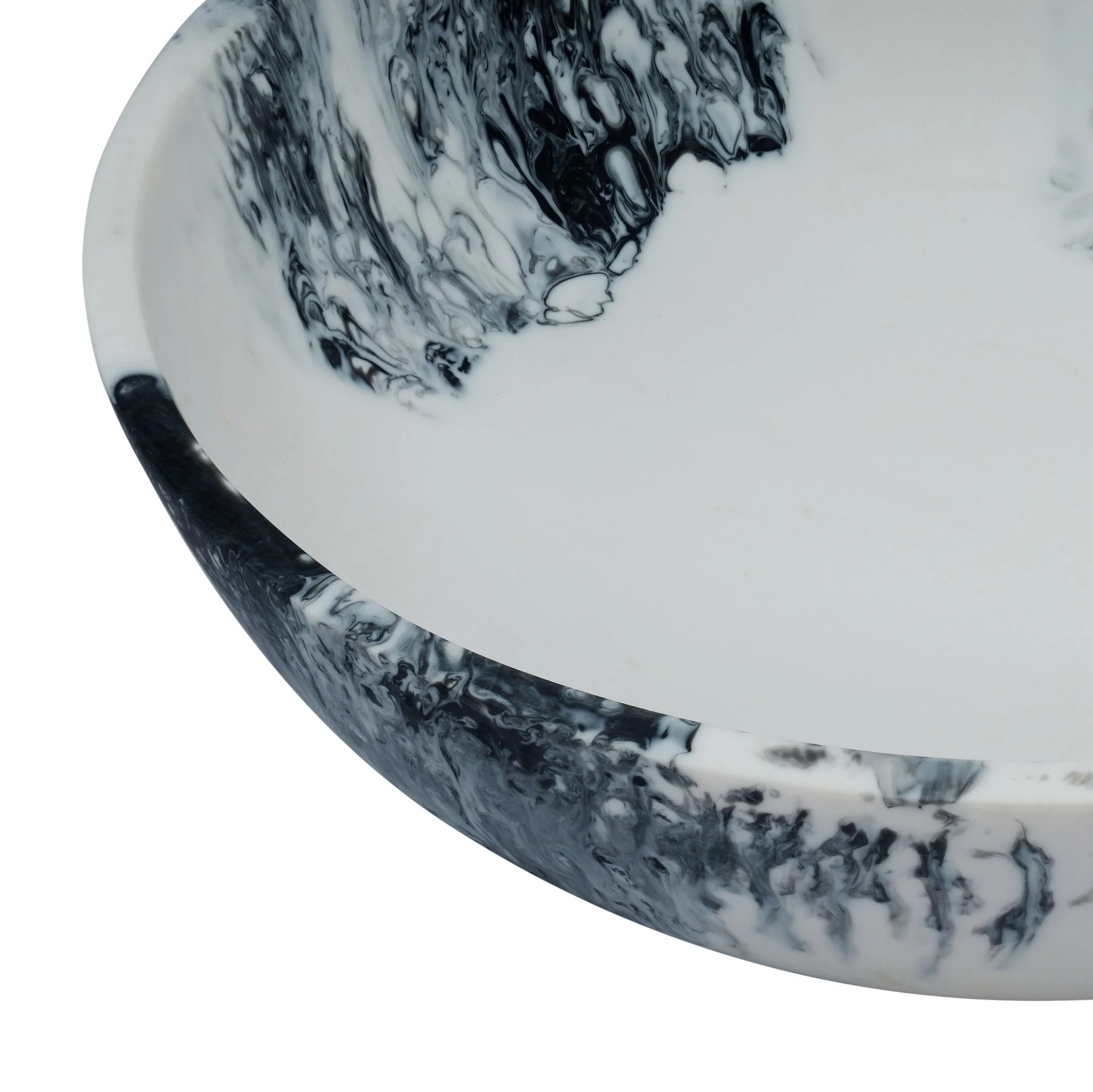 Mera Black & White Resin Serving Bowl - Image 3
