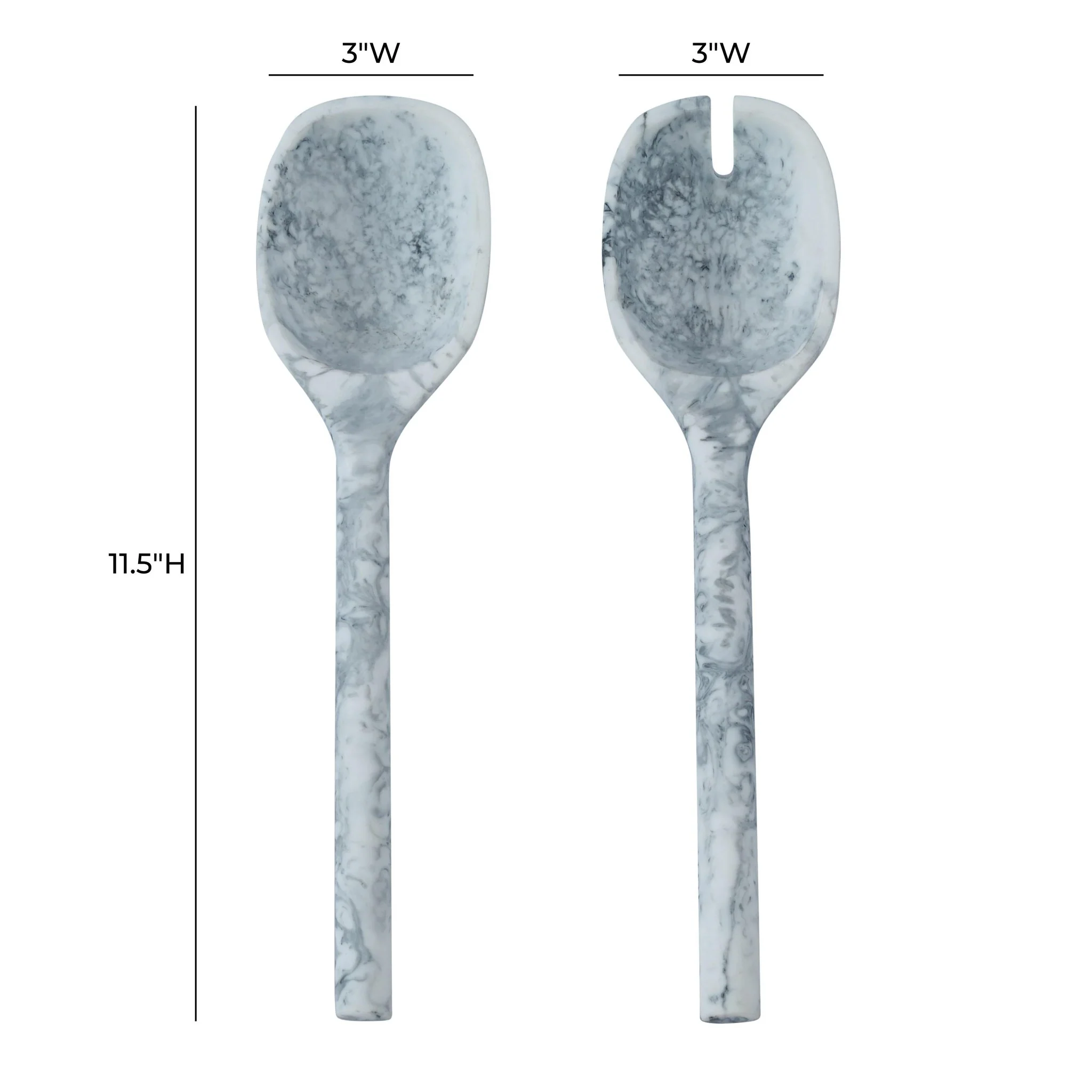 Mera Black & White Resin Serving Spoons - Set of 2 - Image 3