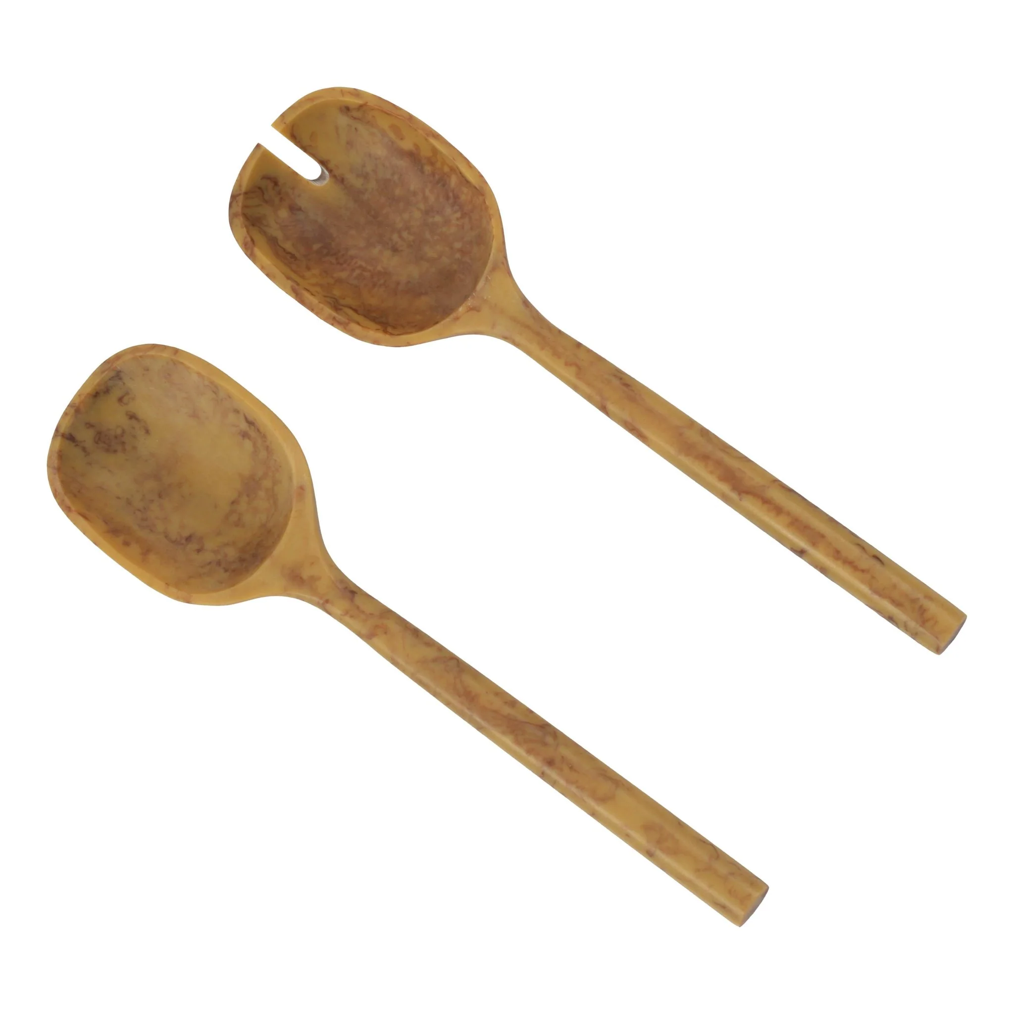 Mera Mustard Yellow Resin Serving Spoons - Set of 2 - Image 2