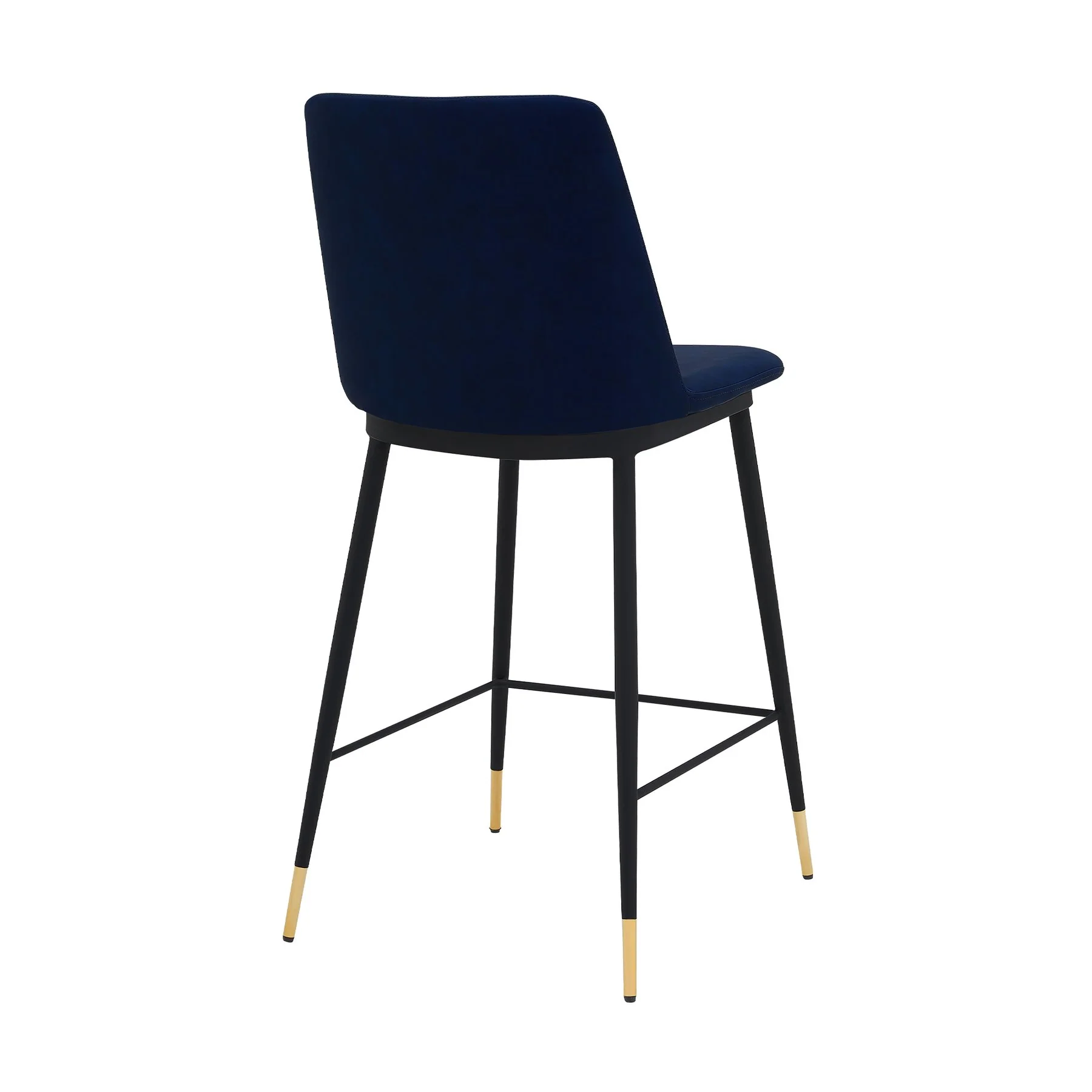 Messina 26" Blue Faux Leather and Metal Counter Height Bar Stool - Image 3