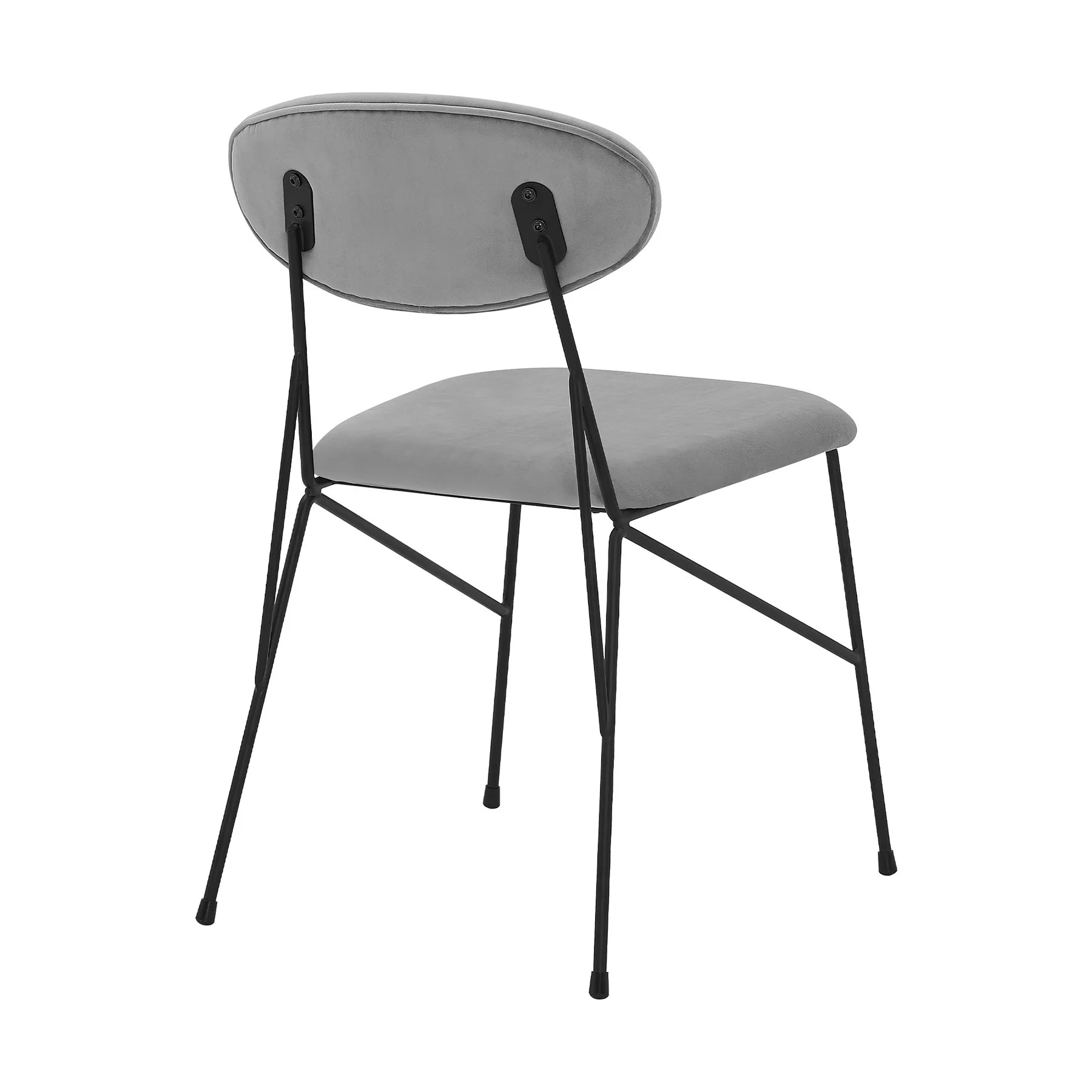 Messina and Alice Gray Velvet 5 Piece Rectangular Dining Set - Image 3