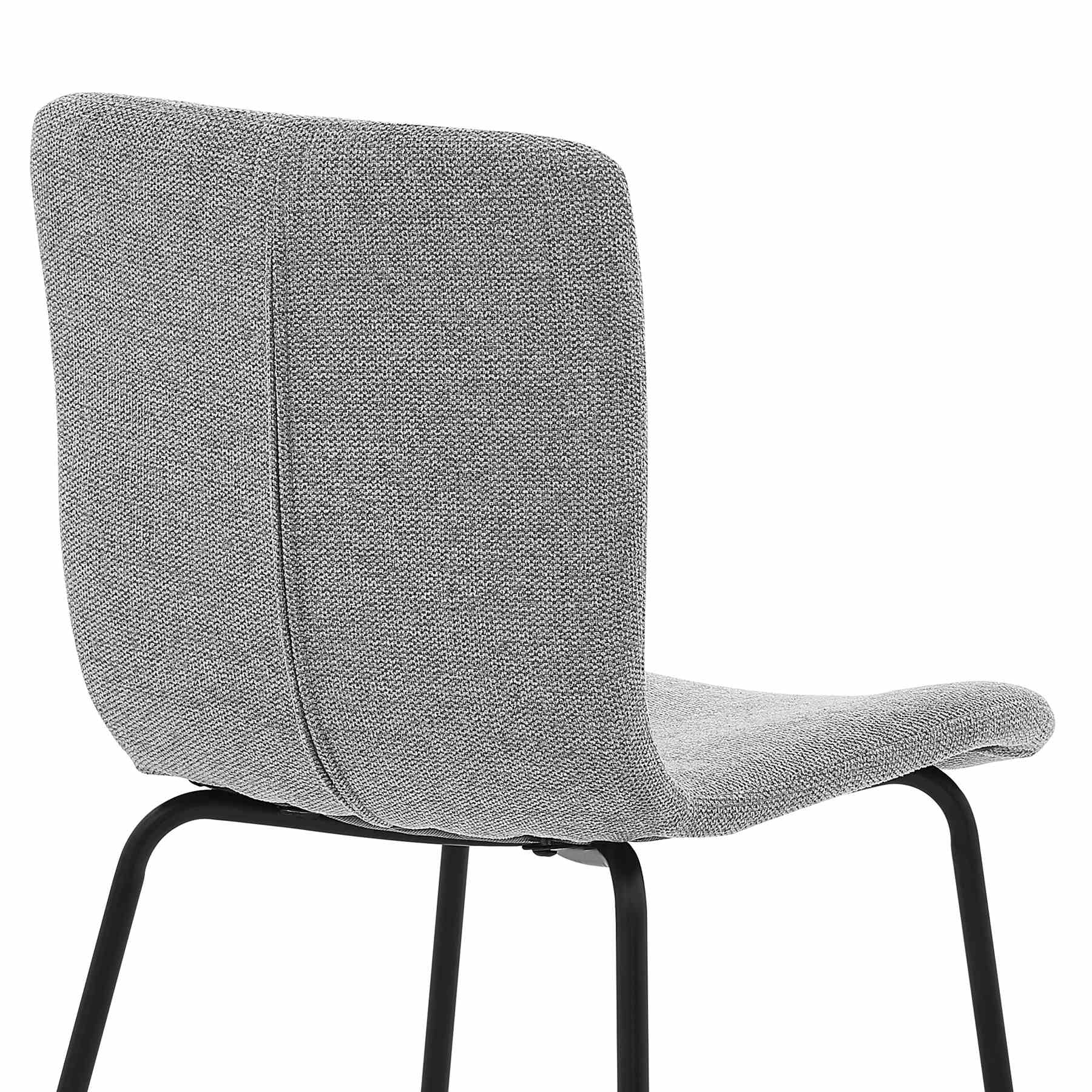 Messina and Gillian Light Gray Fabric 5 Piece Rectangular Dining Set - Image 6