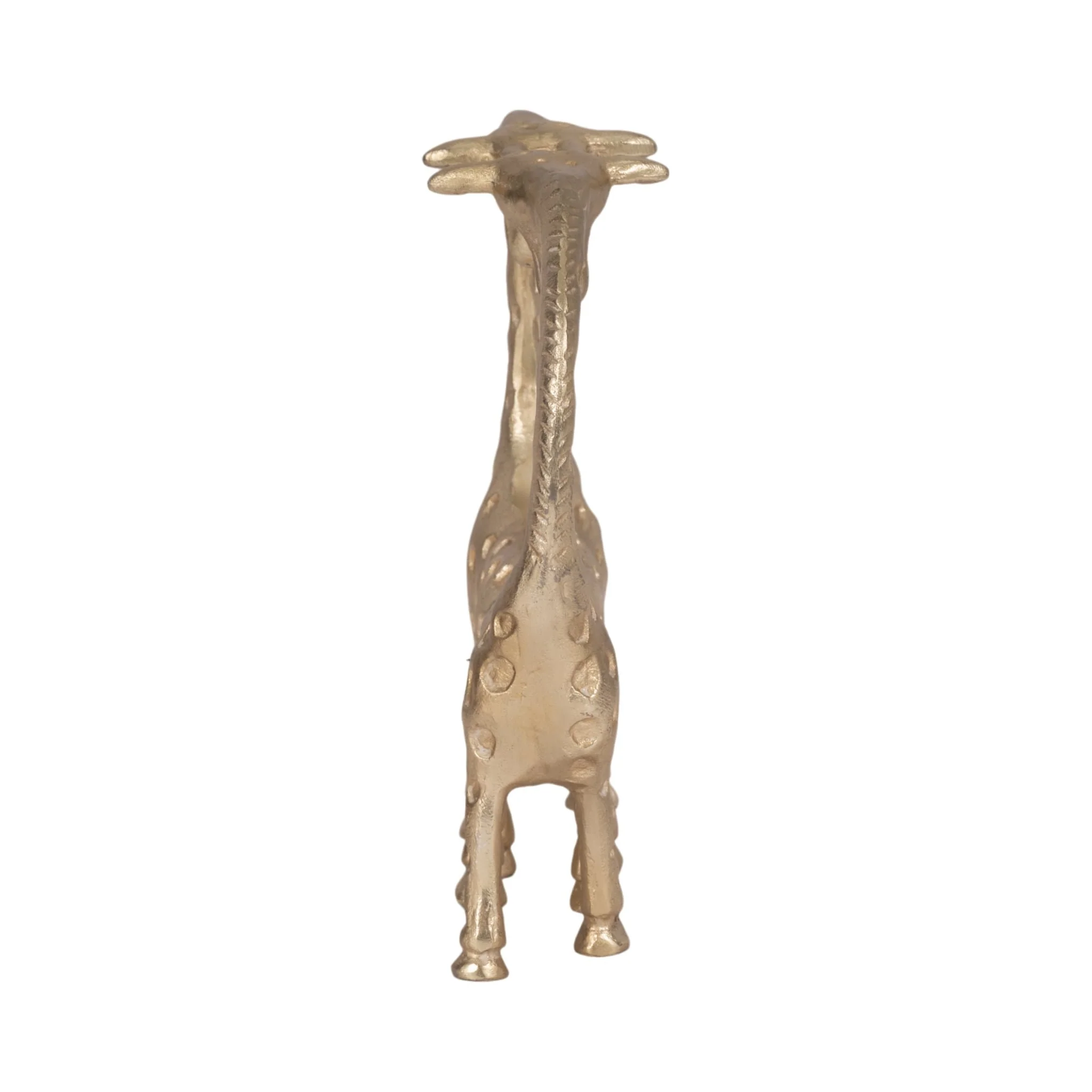 Metal, 10" Couple Girraffe, Gold - Image 3
