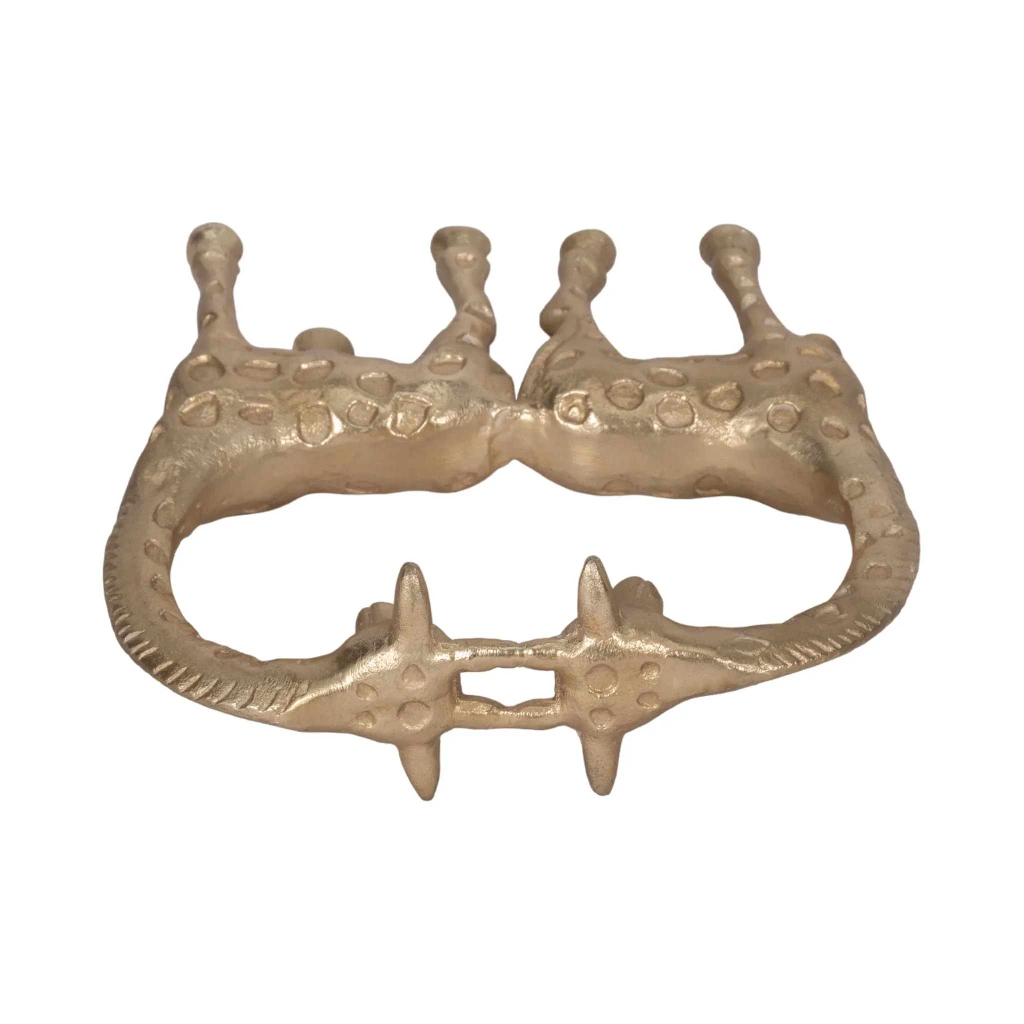 Metal, 10" Couple Girraffe, Gold - Image 5