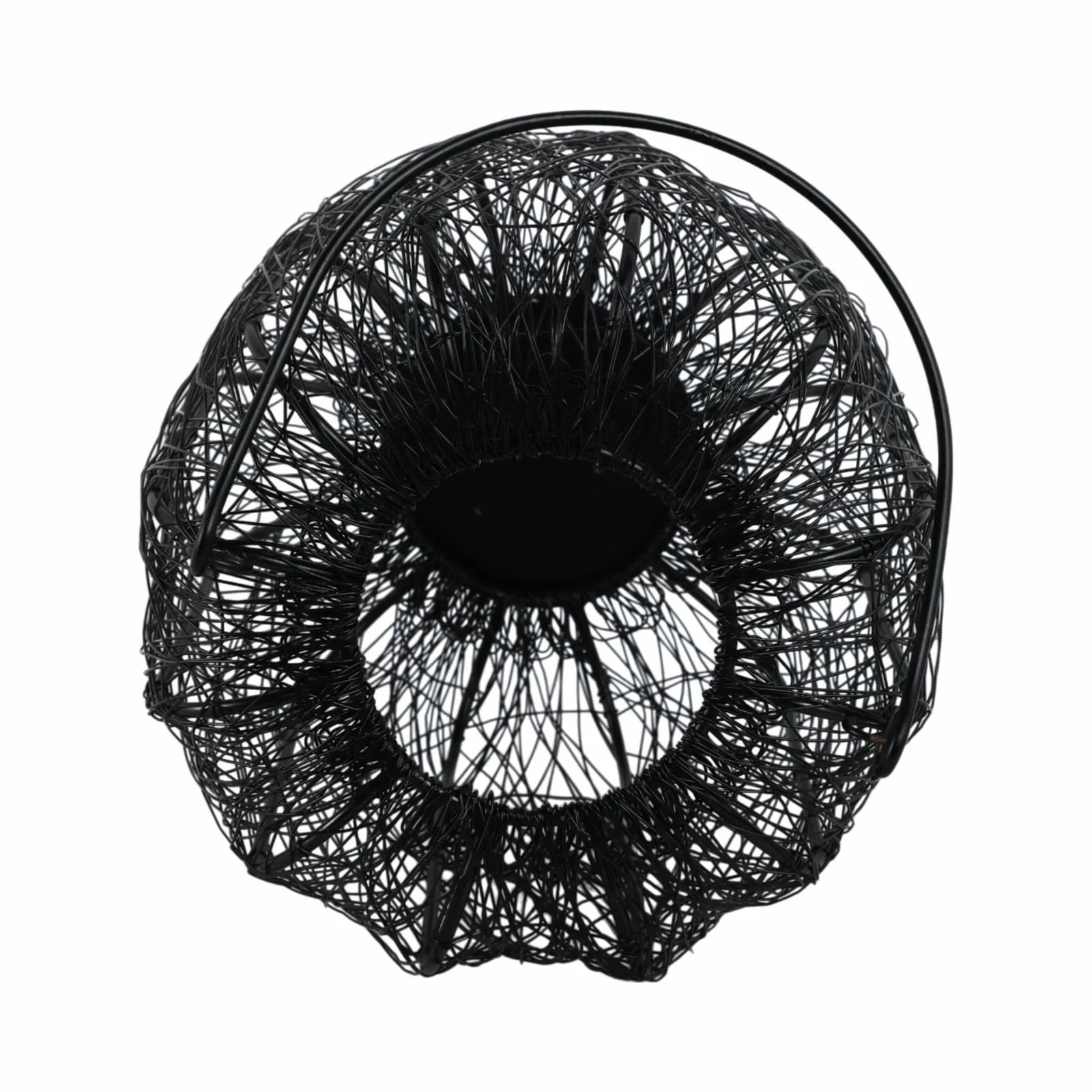 Metal, 10"h Wire Lantern, Black - Image 6