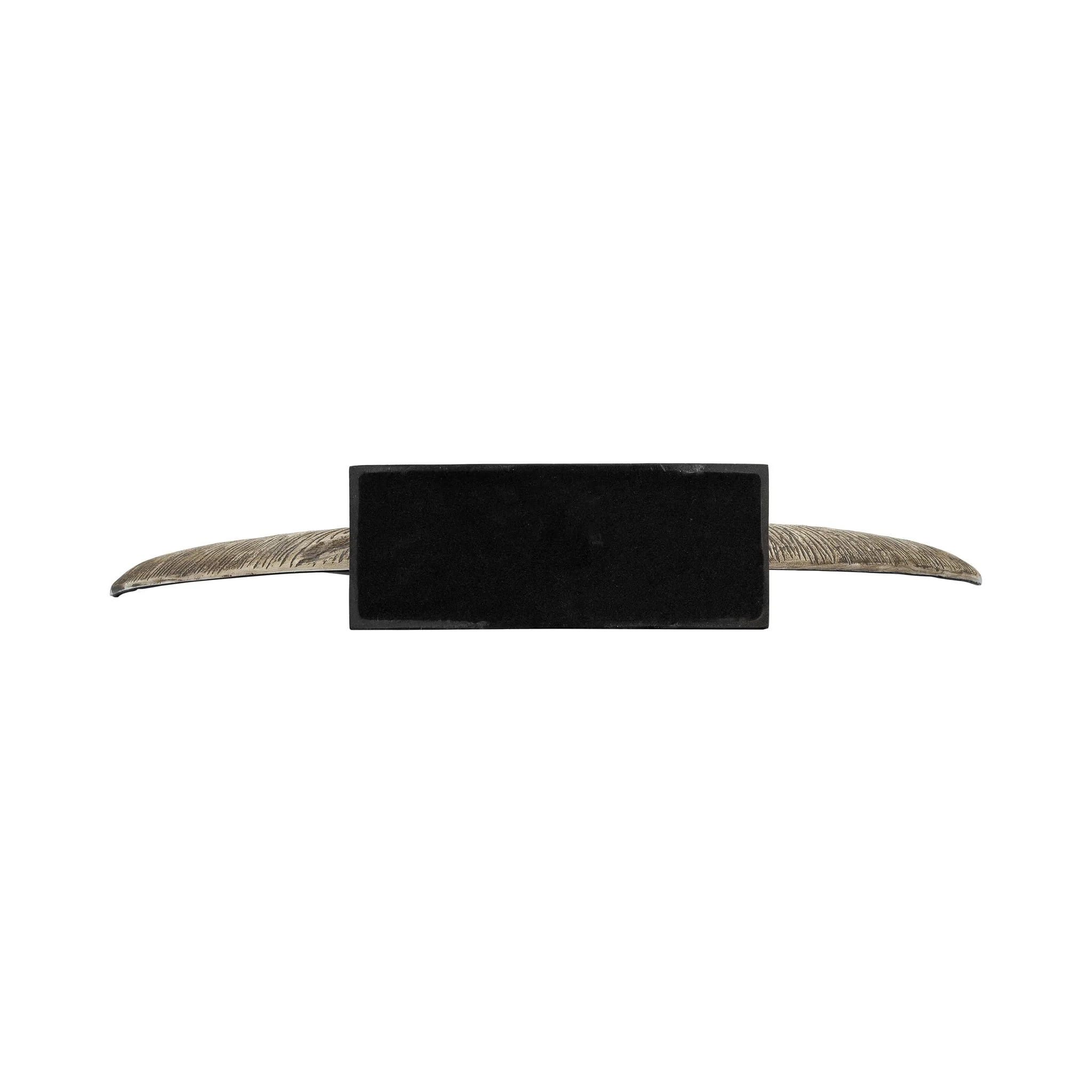 Metal,11",corrugated Half Circle Sculpture,ivory - Image 3