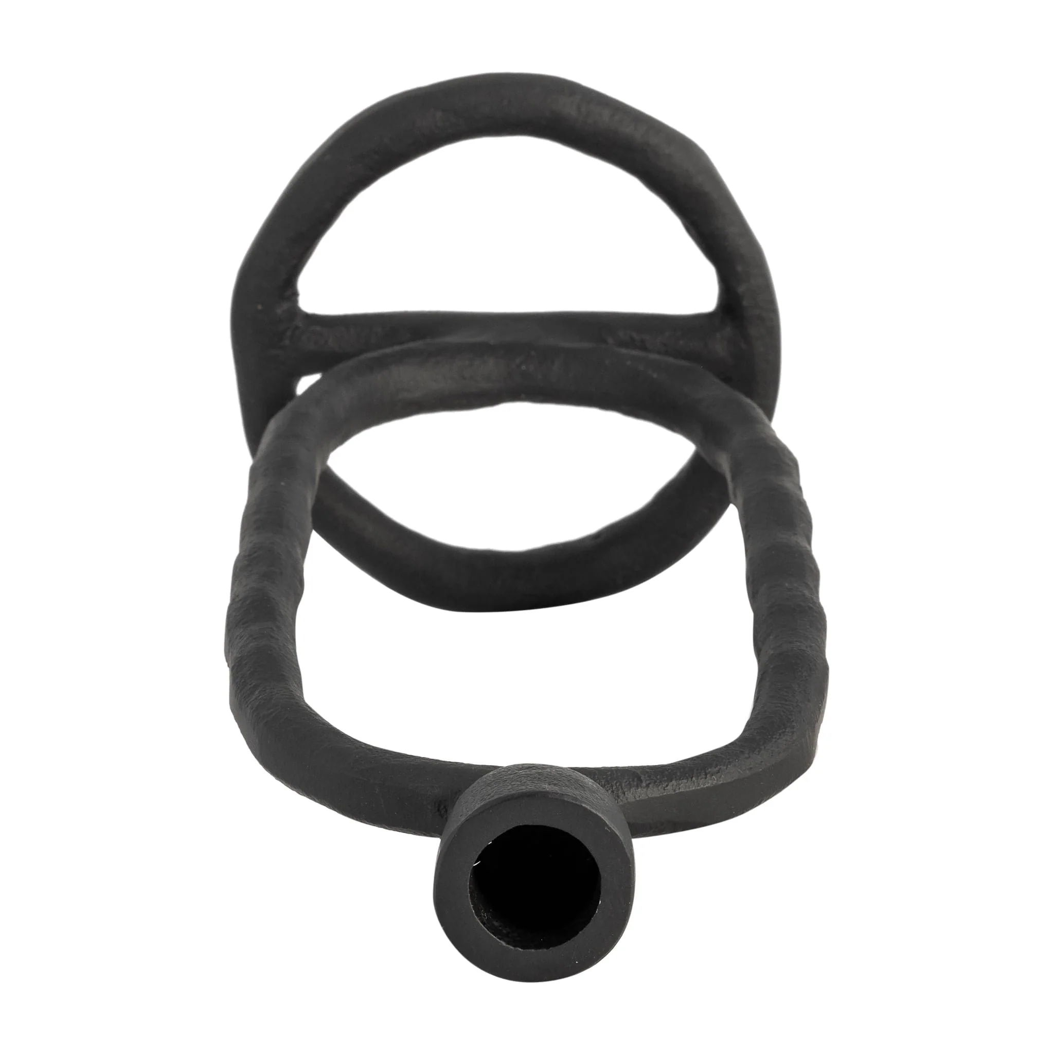 Metal, 11" Open Oval Taper Candleholder, Black - Image 6
