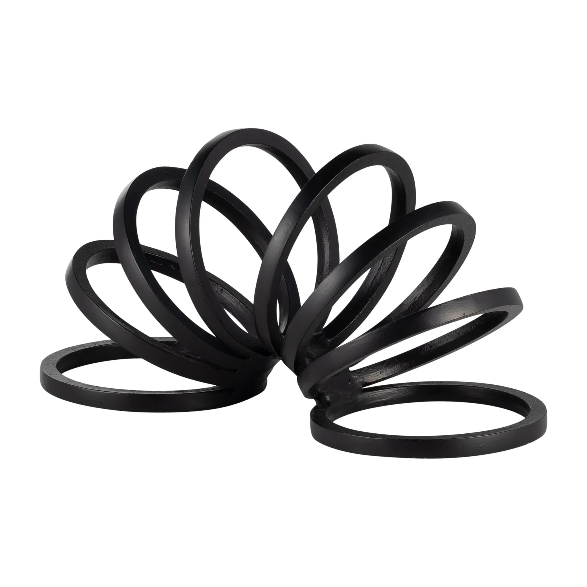 Metal,11",slinky Ring Deco,black - Image 2