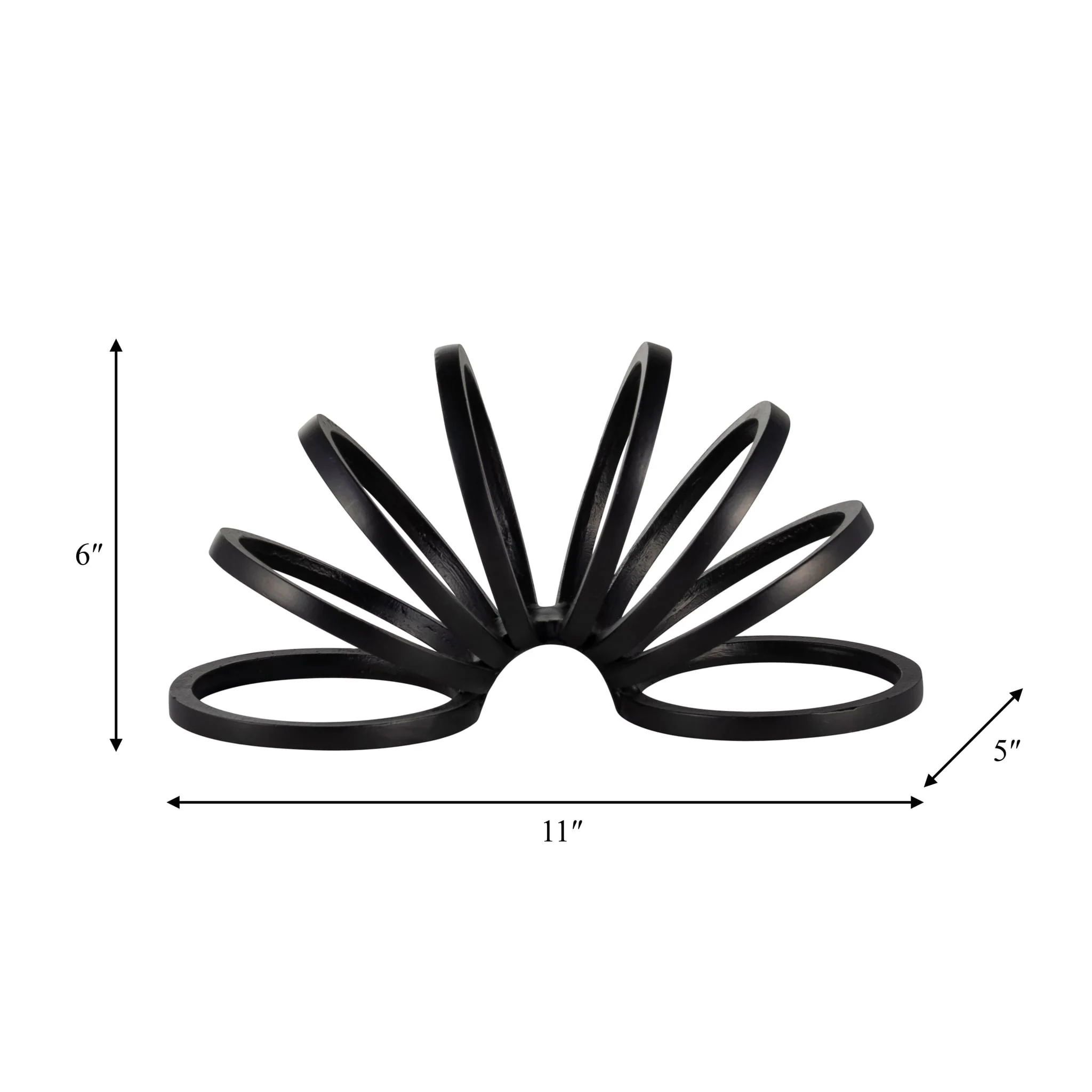 Metal,11",slinky Ring Deco,black - Image 8