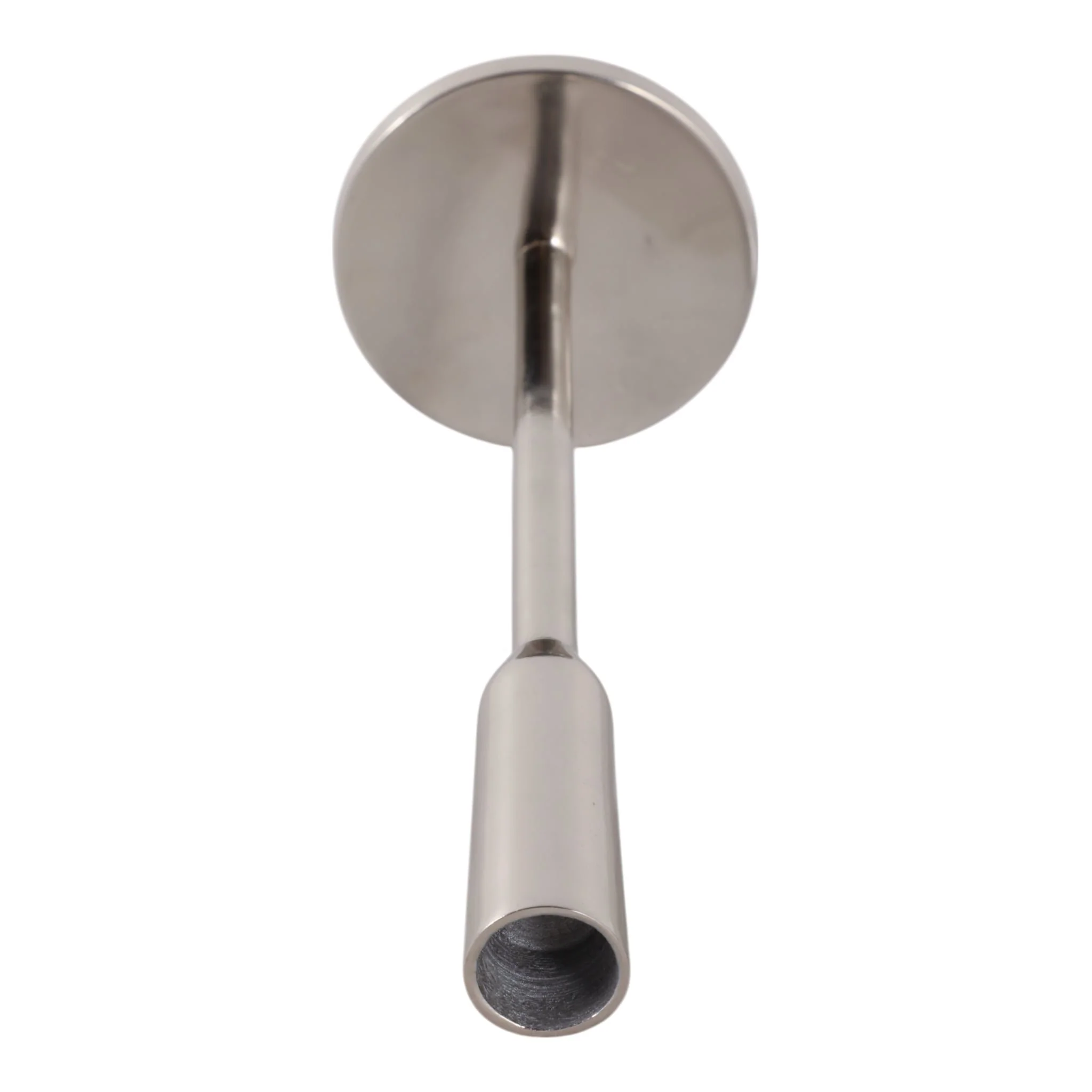 Metal, 11" Taper Candle Holder, Silver - Image 5