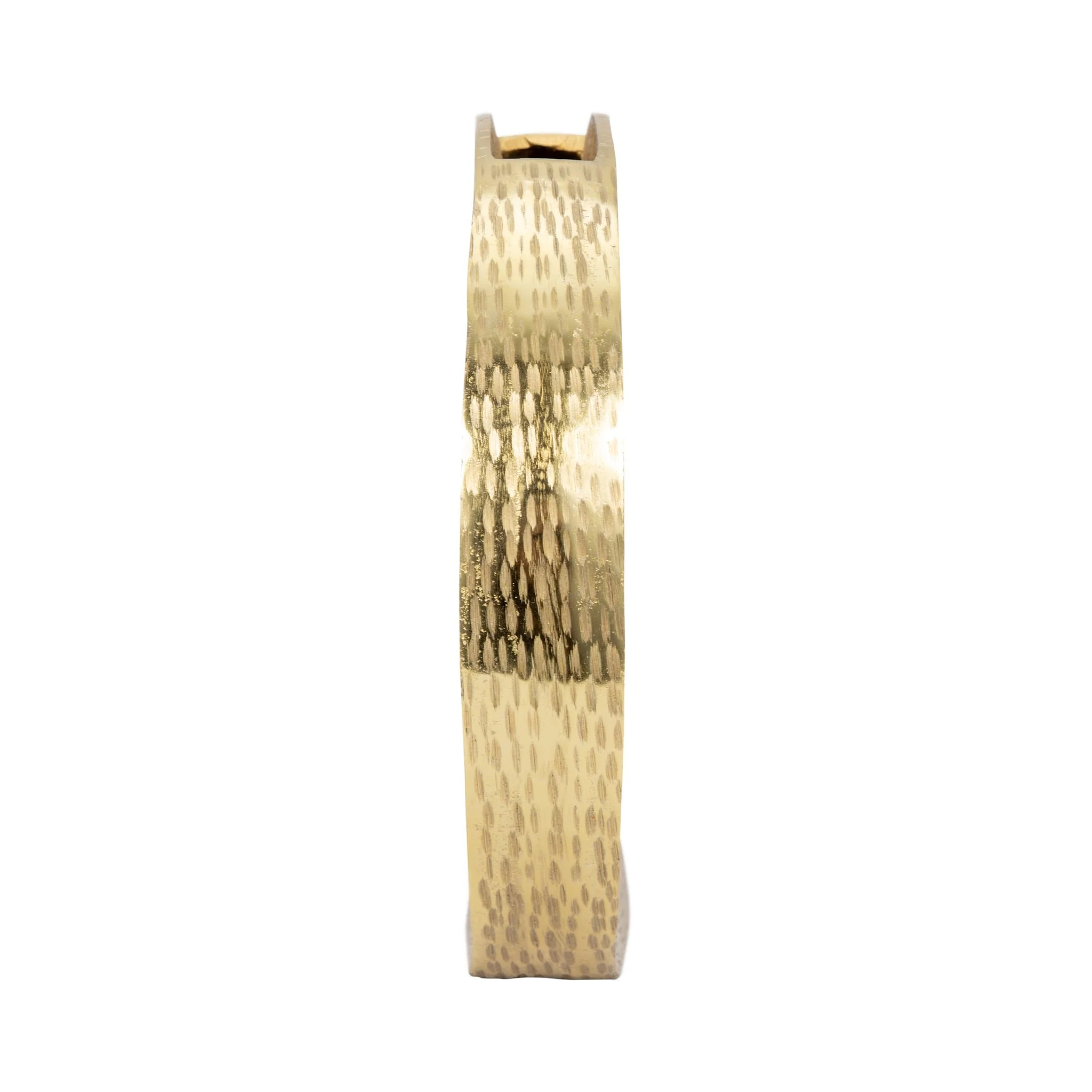 Metal,11"h,round Open Cut Out Vase,gold - Image 4