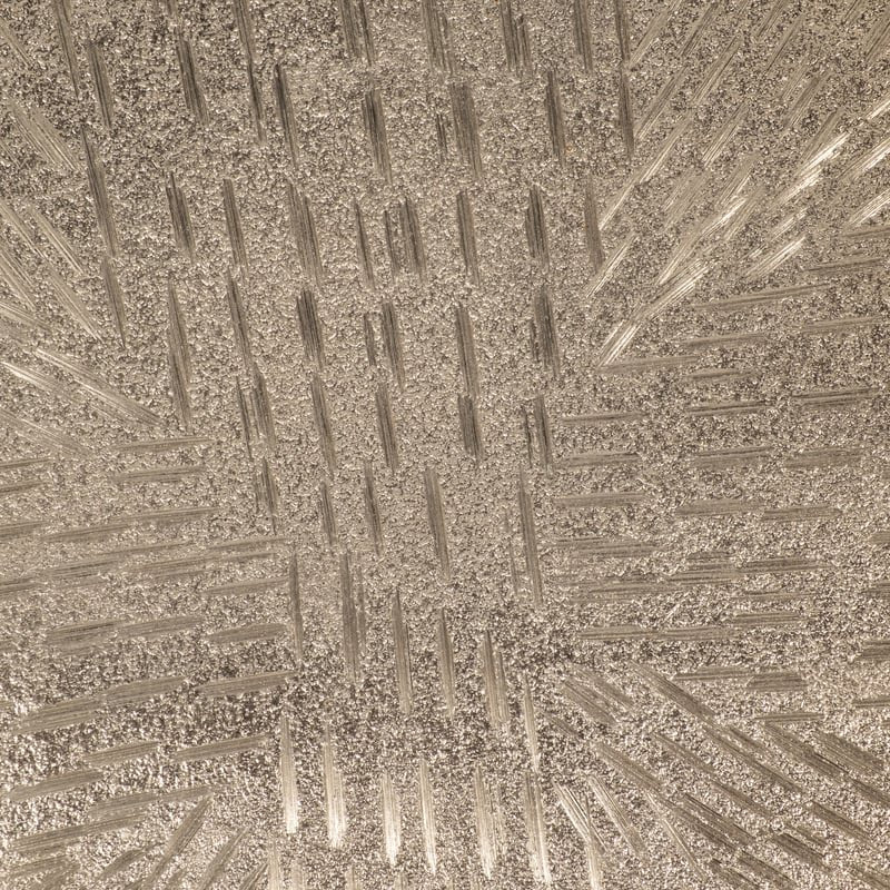Metal, 12" Etched Oval Vase, Champagne - Image 5