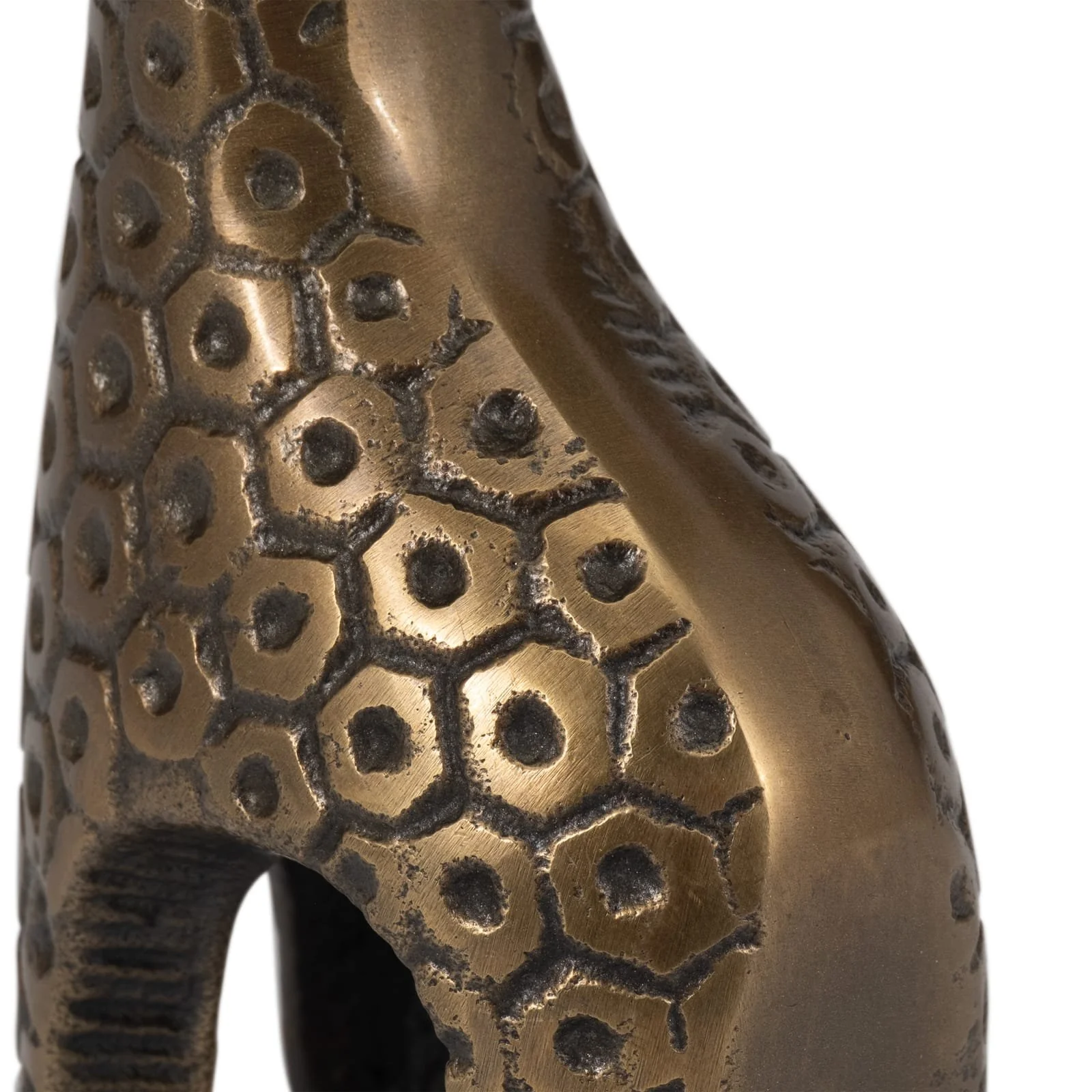 Metal, 12" Honeycomb Giraffe, Bronze - Image 5