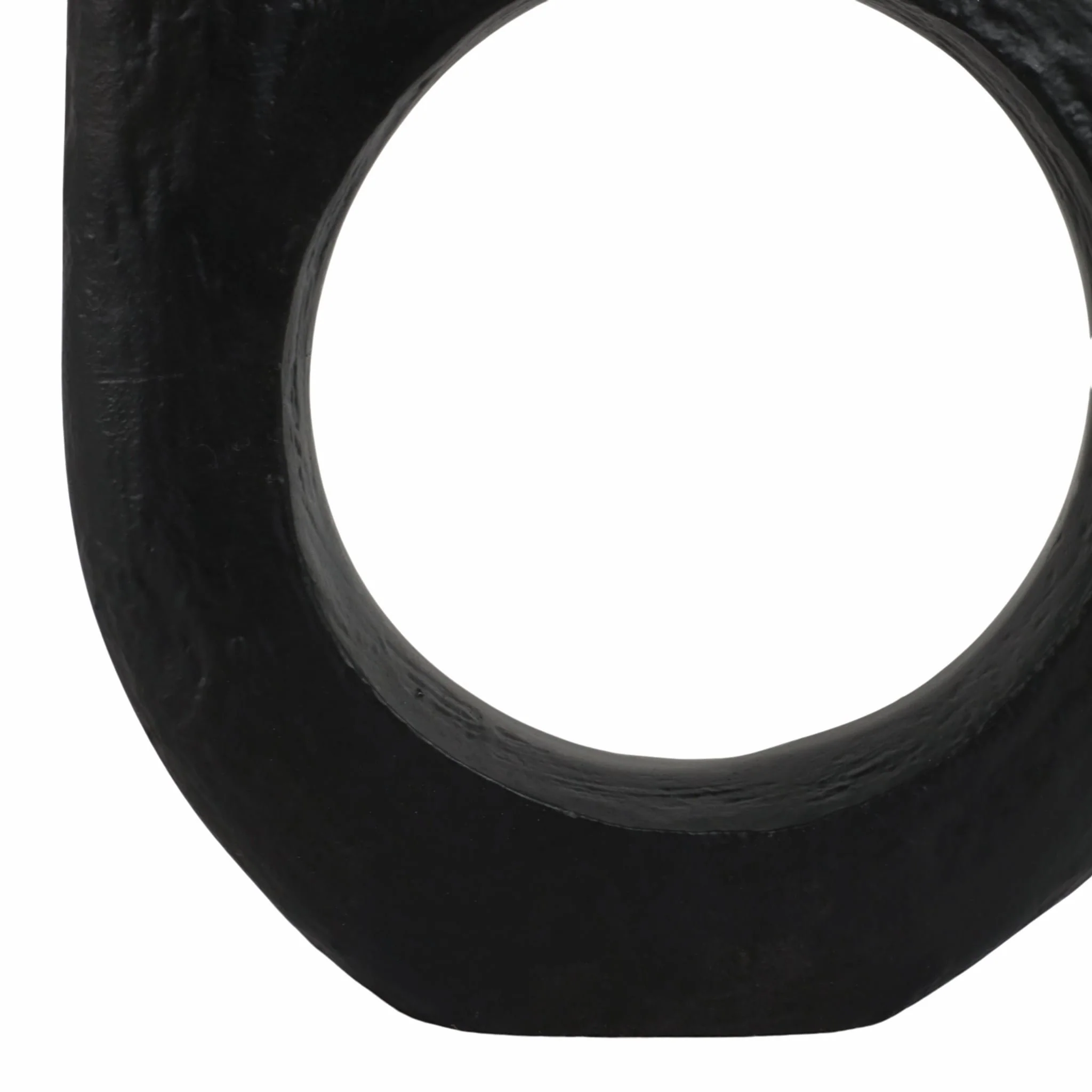 Metal, 12" Looped Sculpture, Black - Image 5