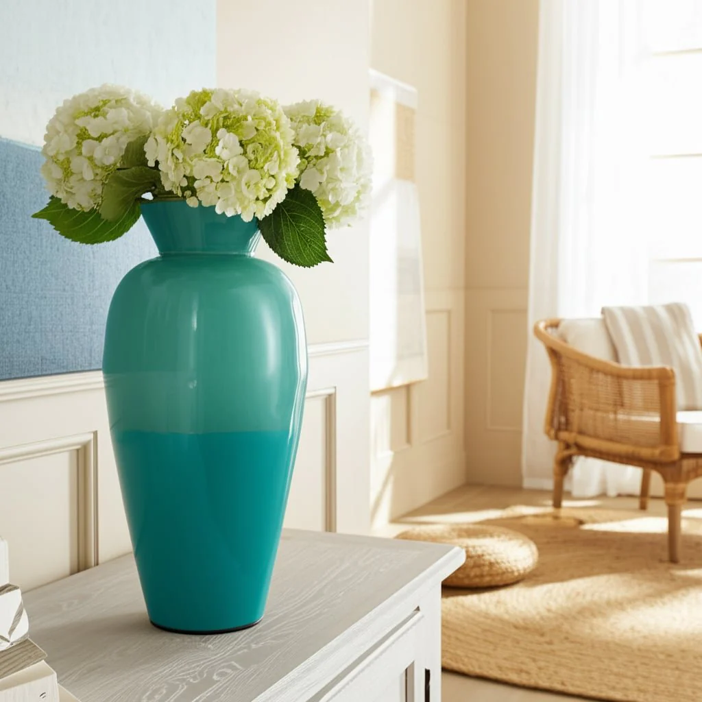 Metal 12" Posy Vase, Green - Image 11