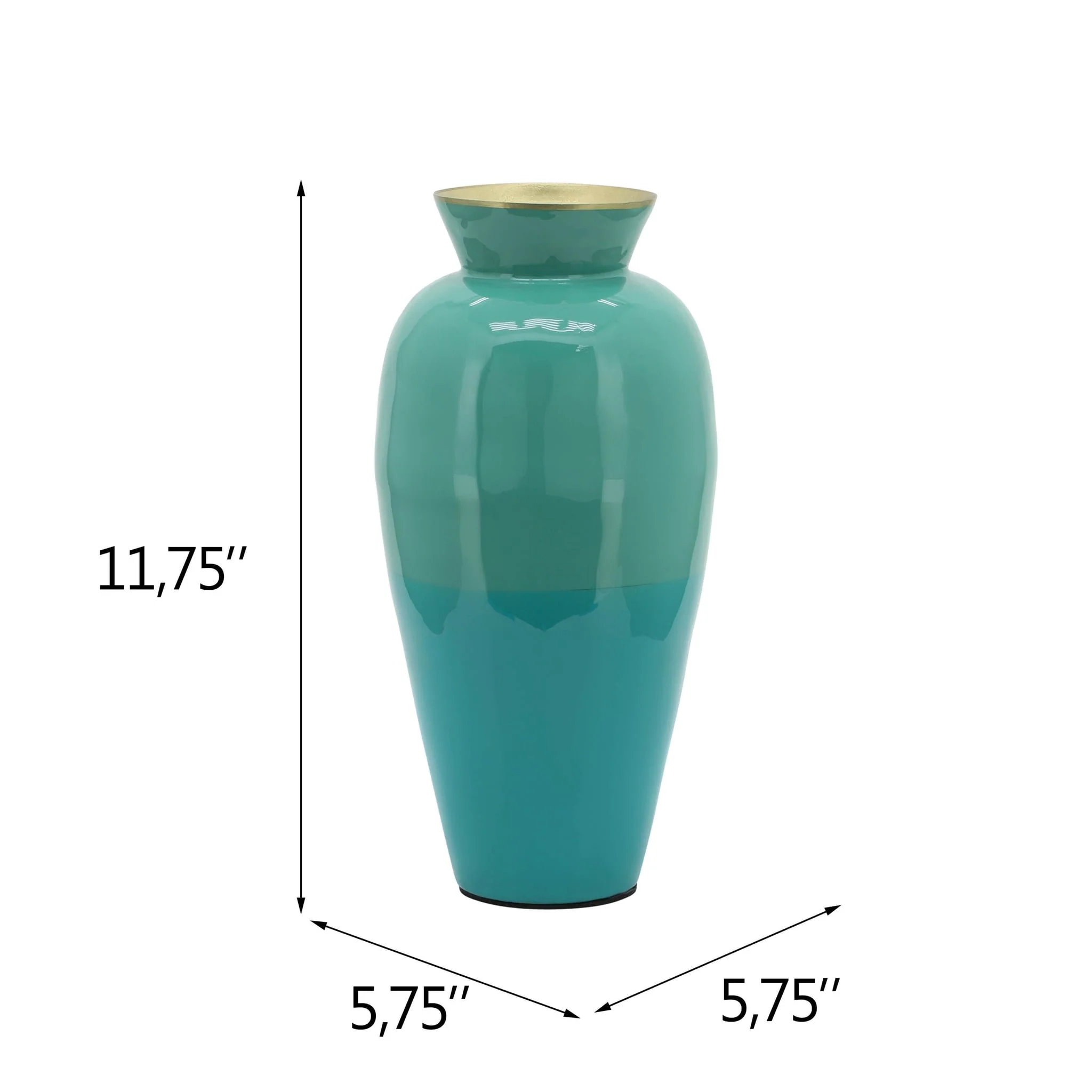 Metal 12" Posy Vase, Green - Image 8