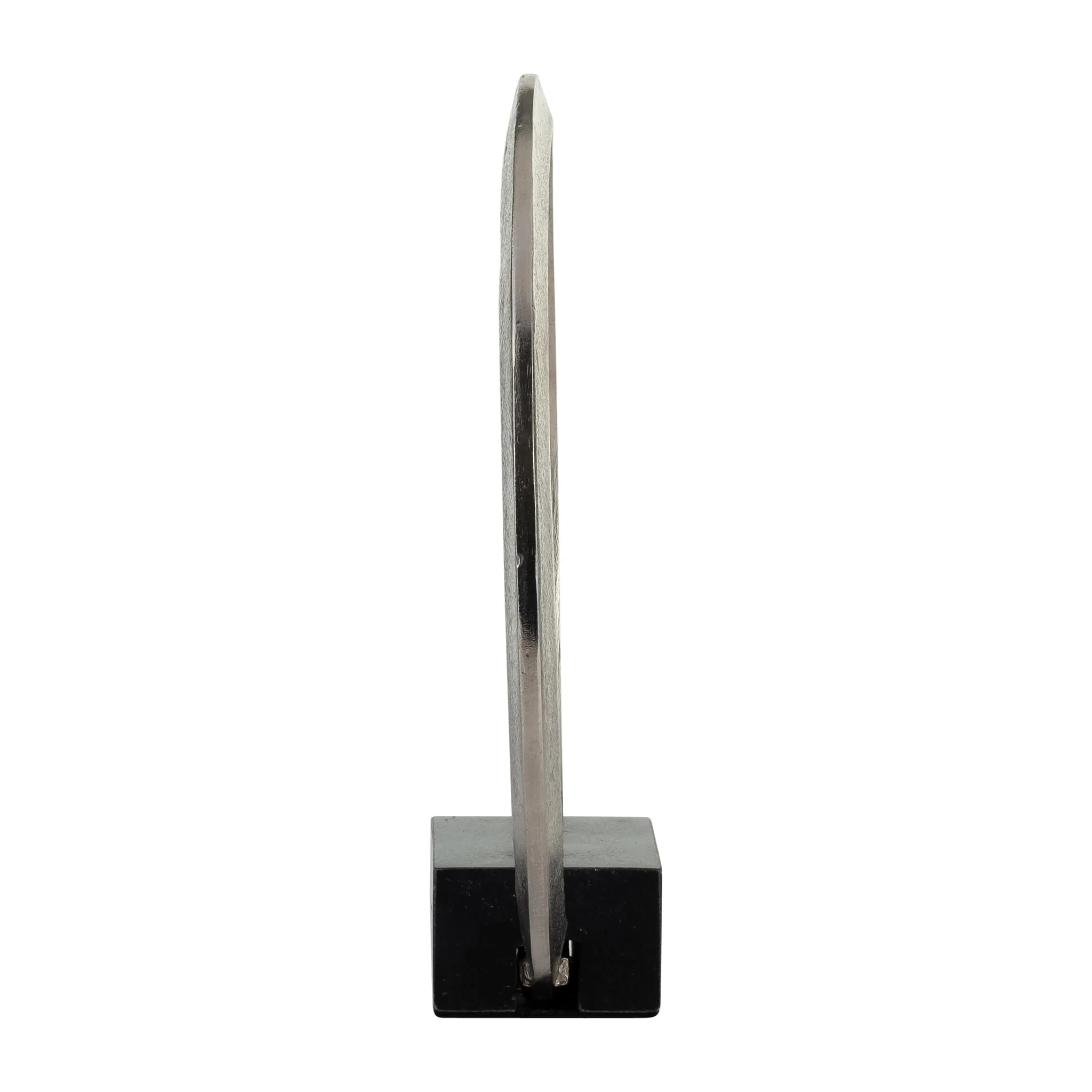Metal,12",standing Ring W/base ,nickel/black - Image 3