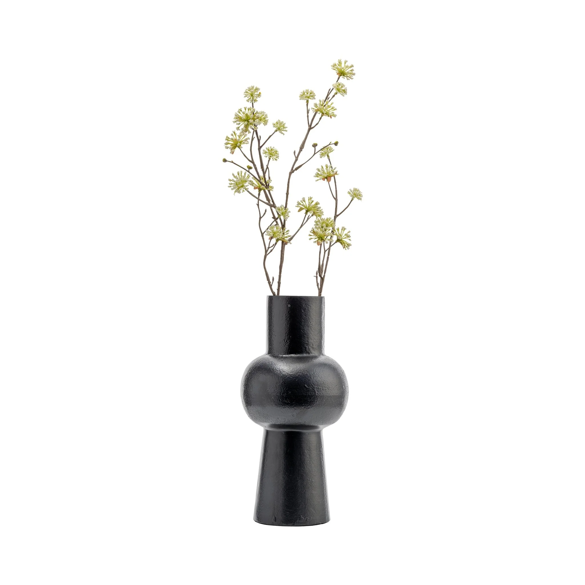 Metal,12"h, Mid Ellipsoid Vase,black - Image 2