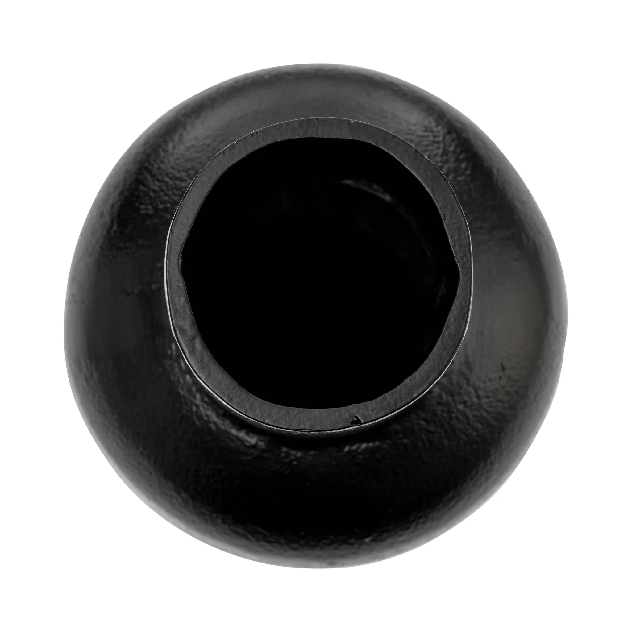 Metal,12"h, Mid Ellipsoid Vase,black - Image 4