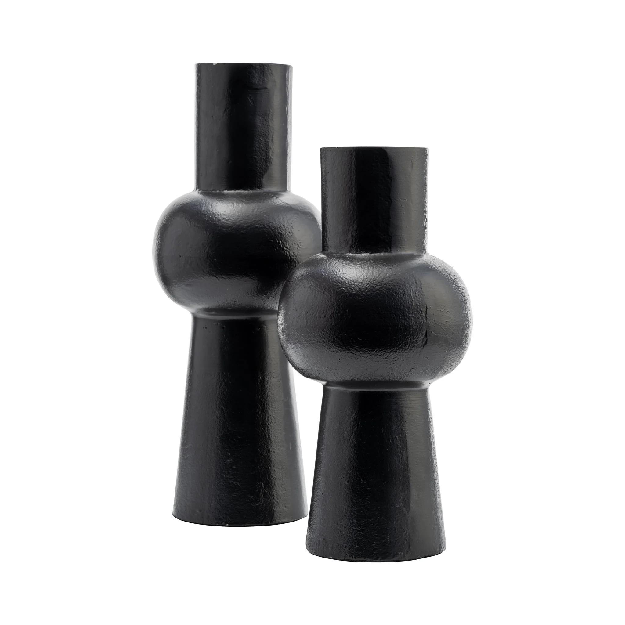Metal,12"h, Mid Ellipsoid Vase,black - Image 5