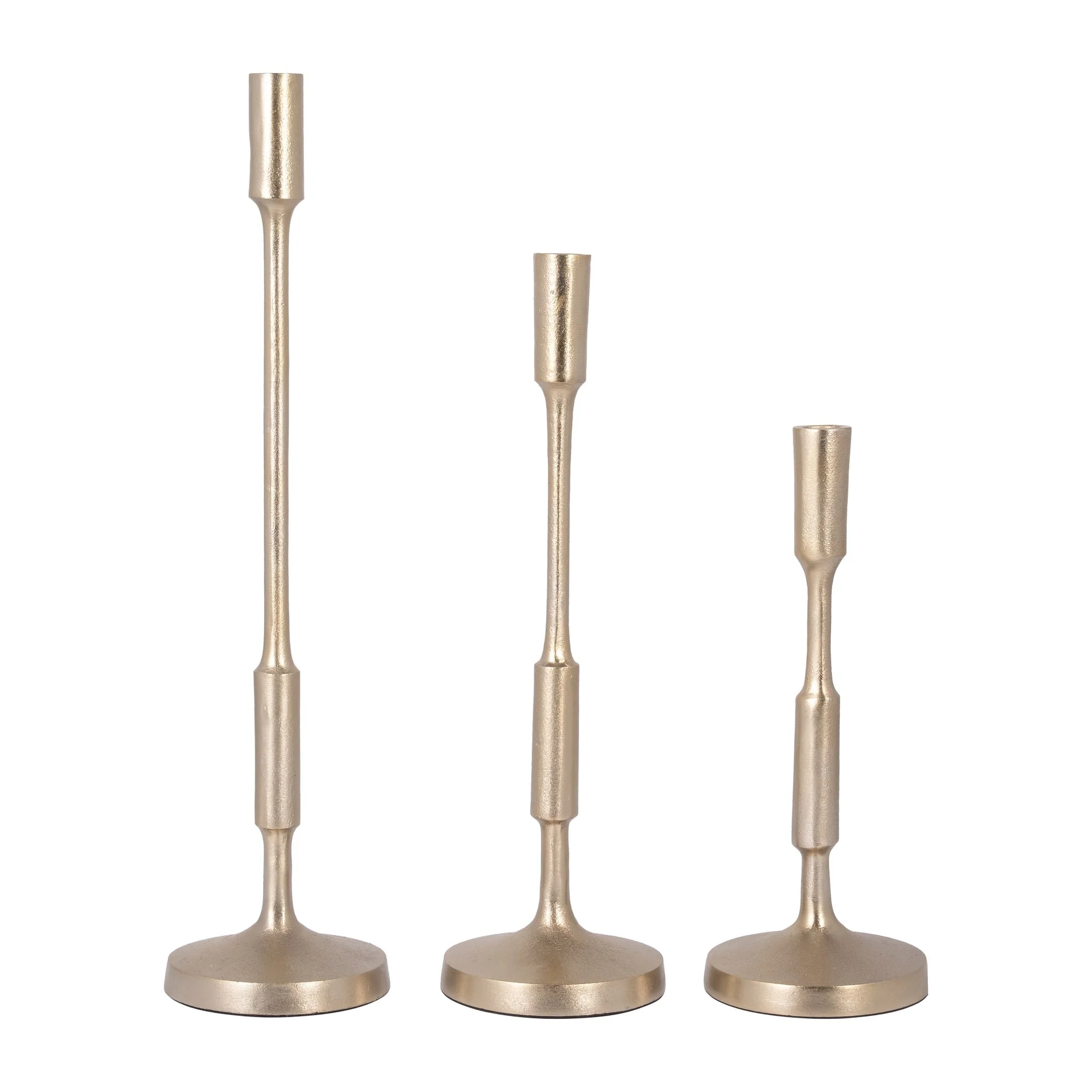 Metal, 12"h Taper Candle Holder, Champagne - Image 7