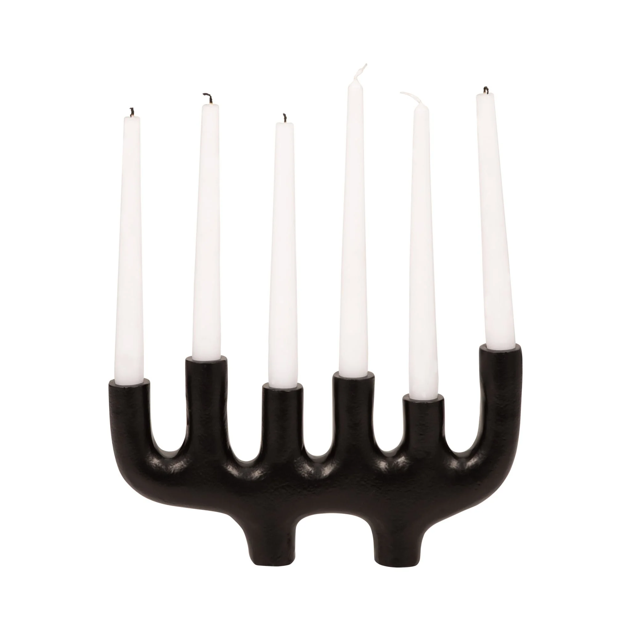 Metal, 13" 6 Taper Candelabra, Black - Image 2