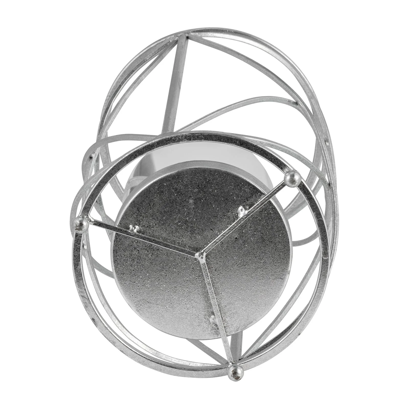 Metal 13" Hurricane Candle Holder, Silver - Image 6