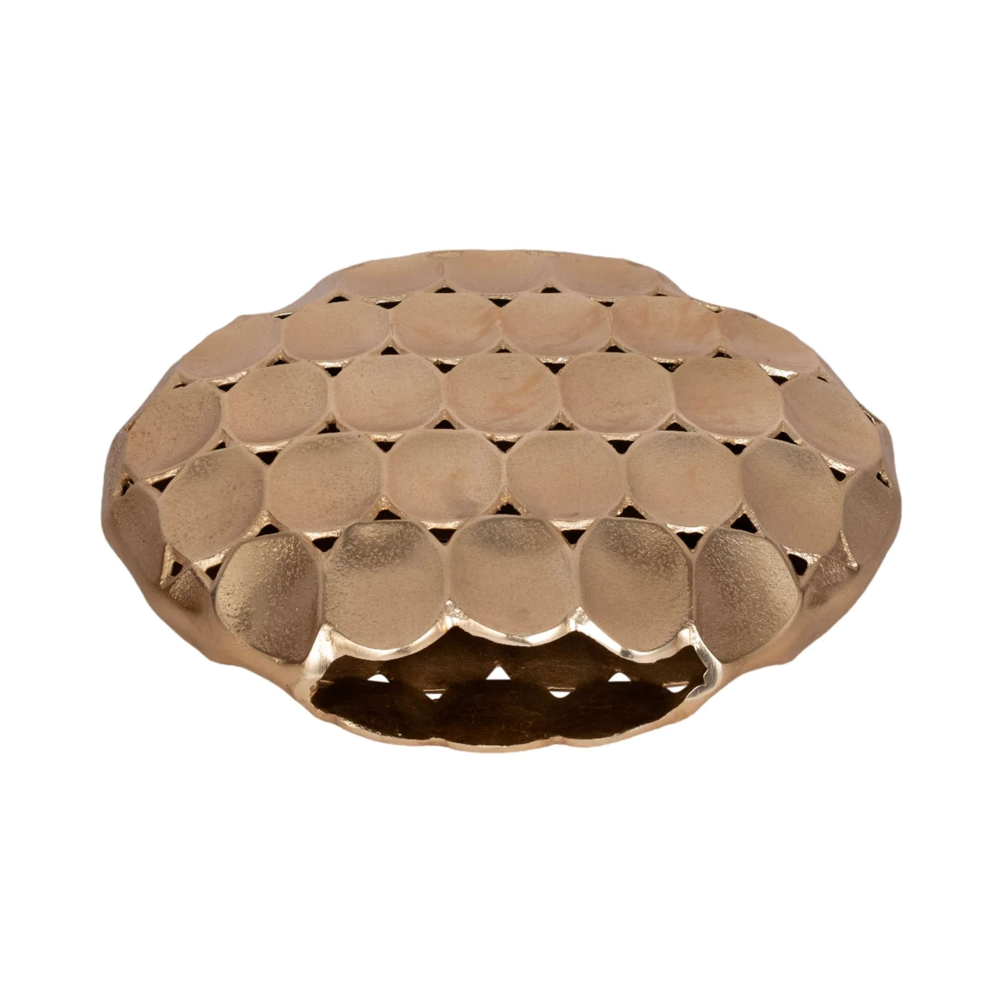 Metal, 13" Oval Vase, Champagne - Image 6
