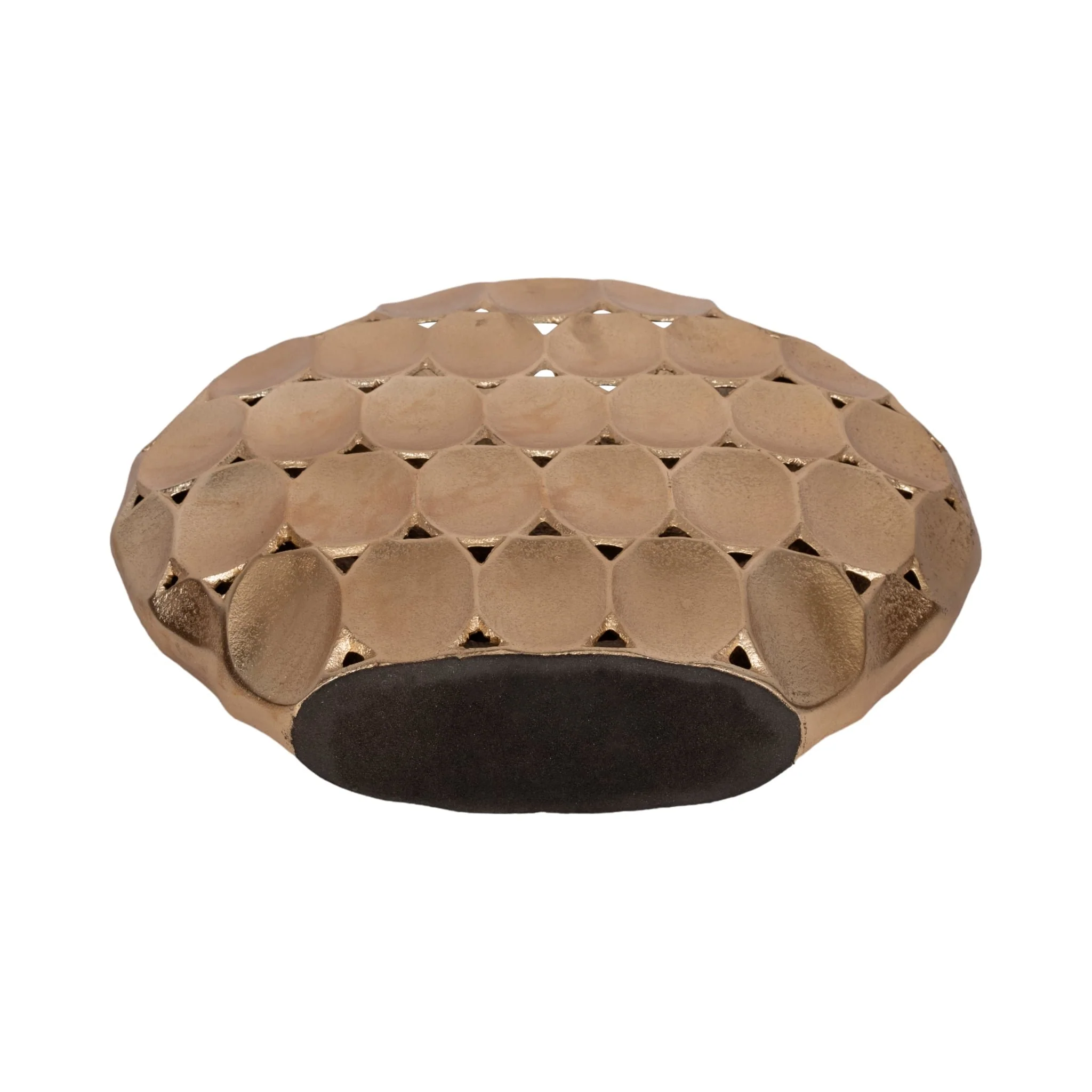 Metal, 13" Oval Vase, Champagne - Image 7