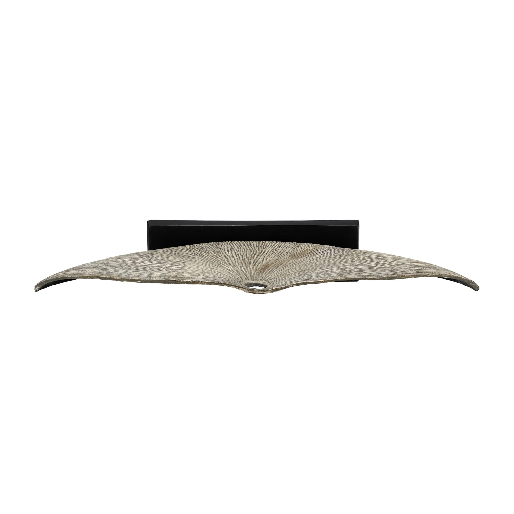 Metal,13"h Corrugated Half Circle Sculpture,ivory - Image 2