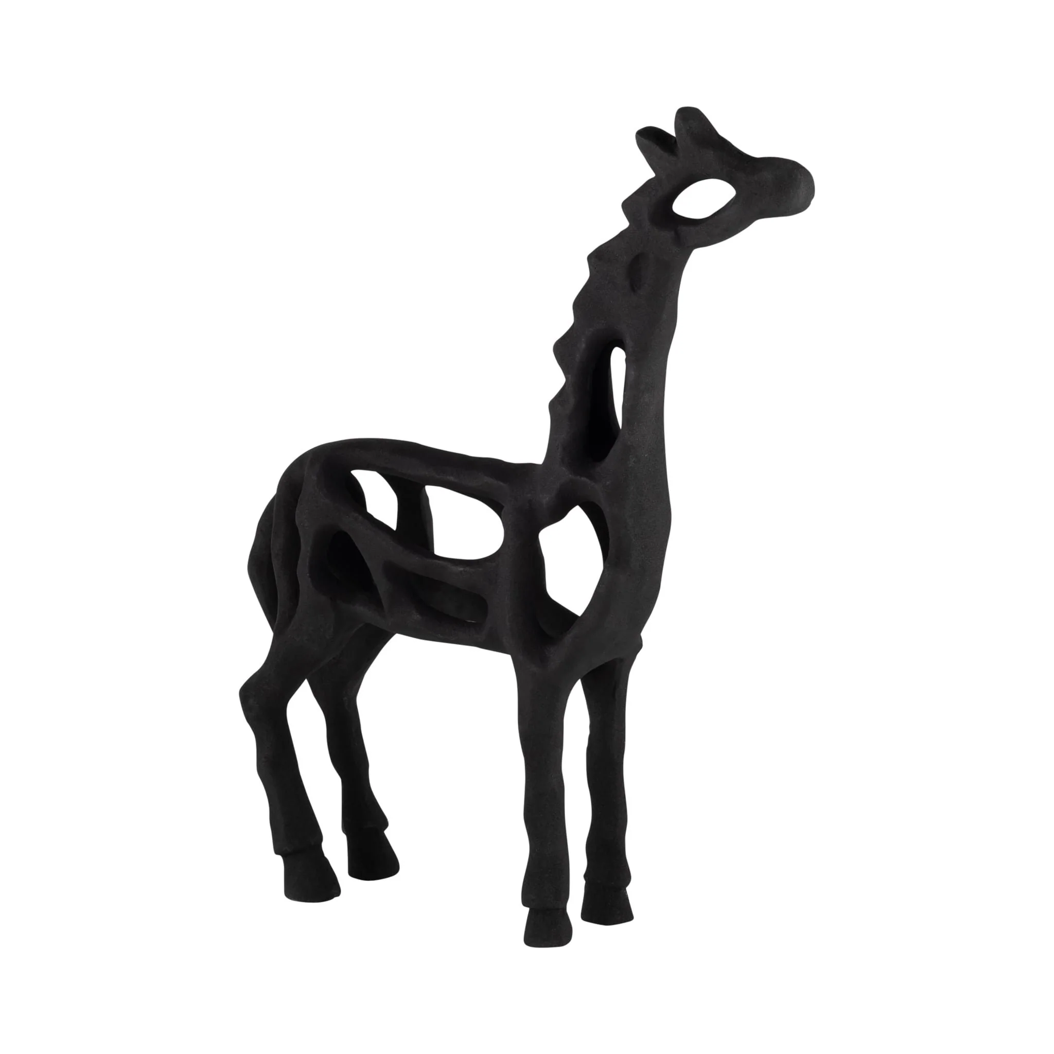 Metal,13"h,giraffe Illusion Sculpture,black - Image 2