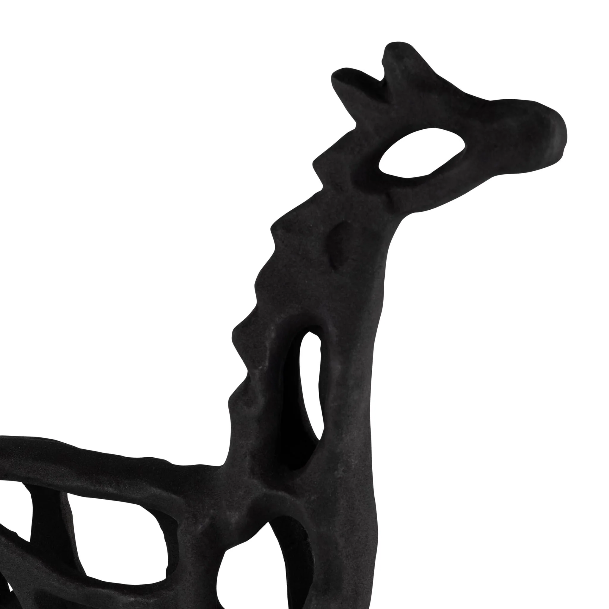 Metal,13"h,giraffe Illusion Sculpture,black - Image 6