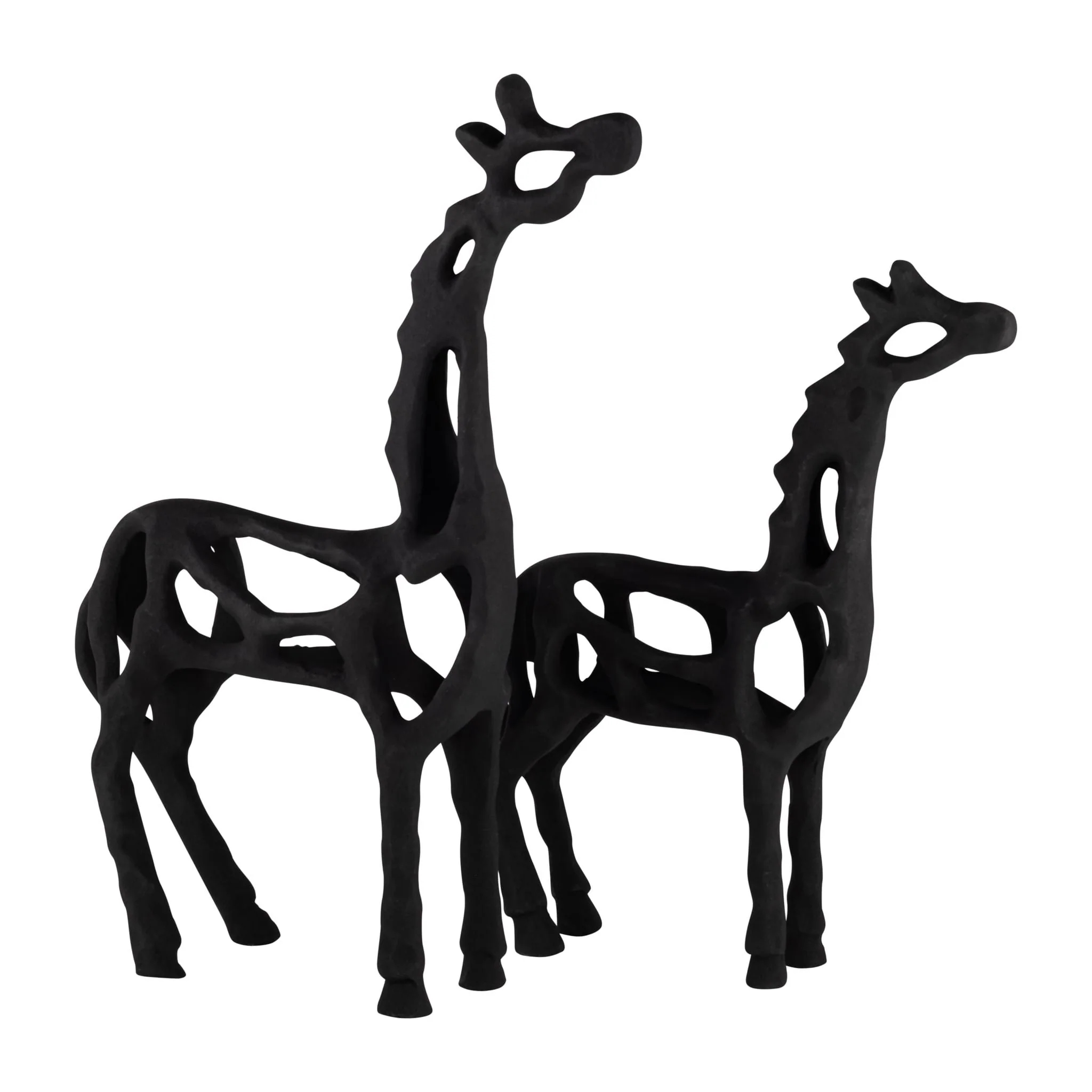 Metal,13"h,giraffe Illusion Sculpture,black - Image 8