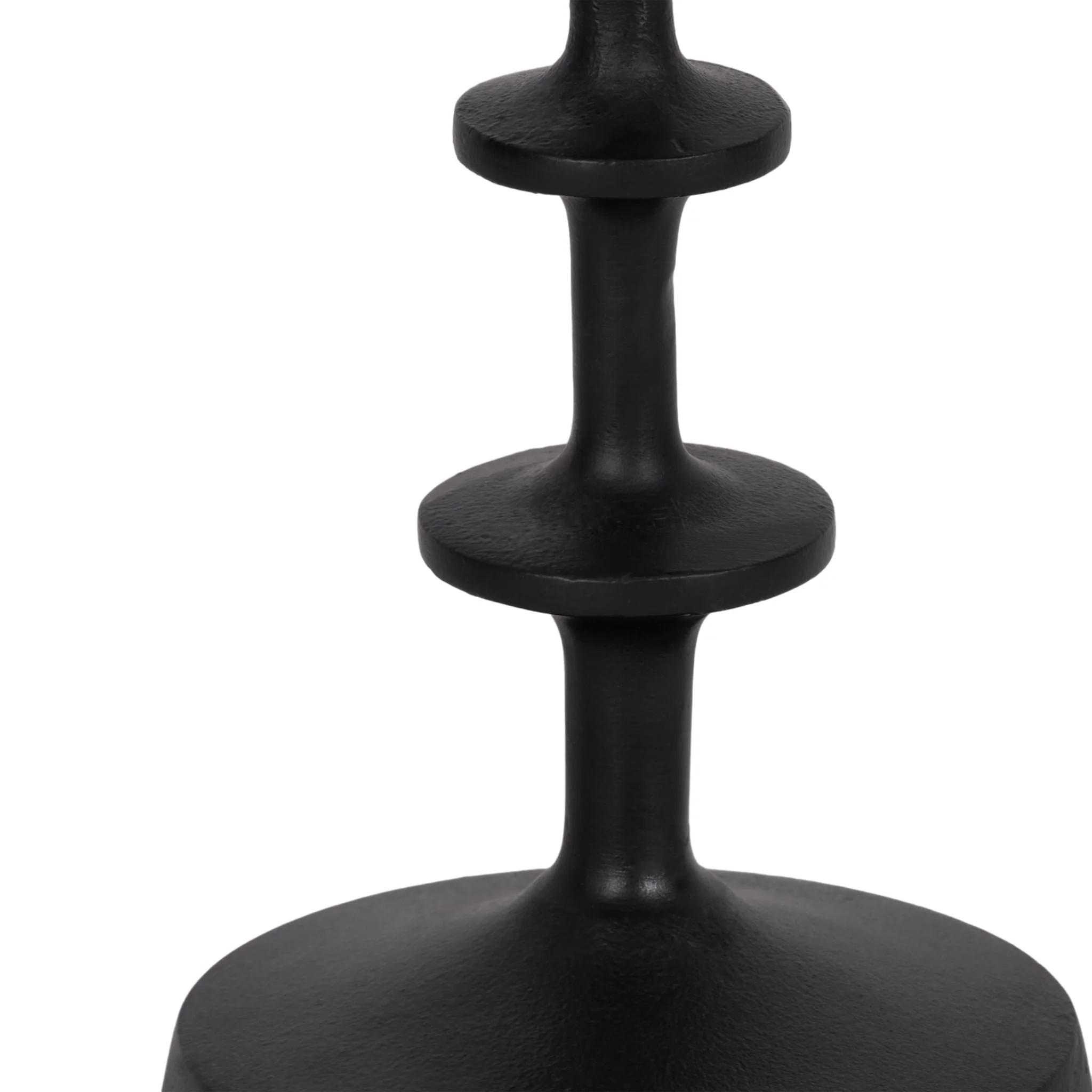 Metal, 13"h Taper Candle Holder, Black - Image 3
