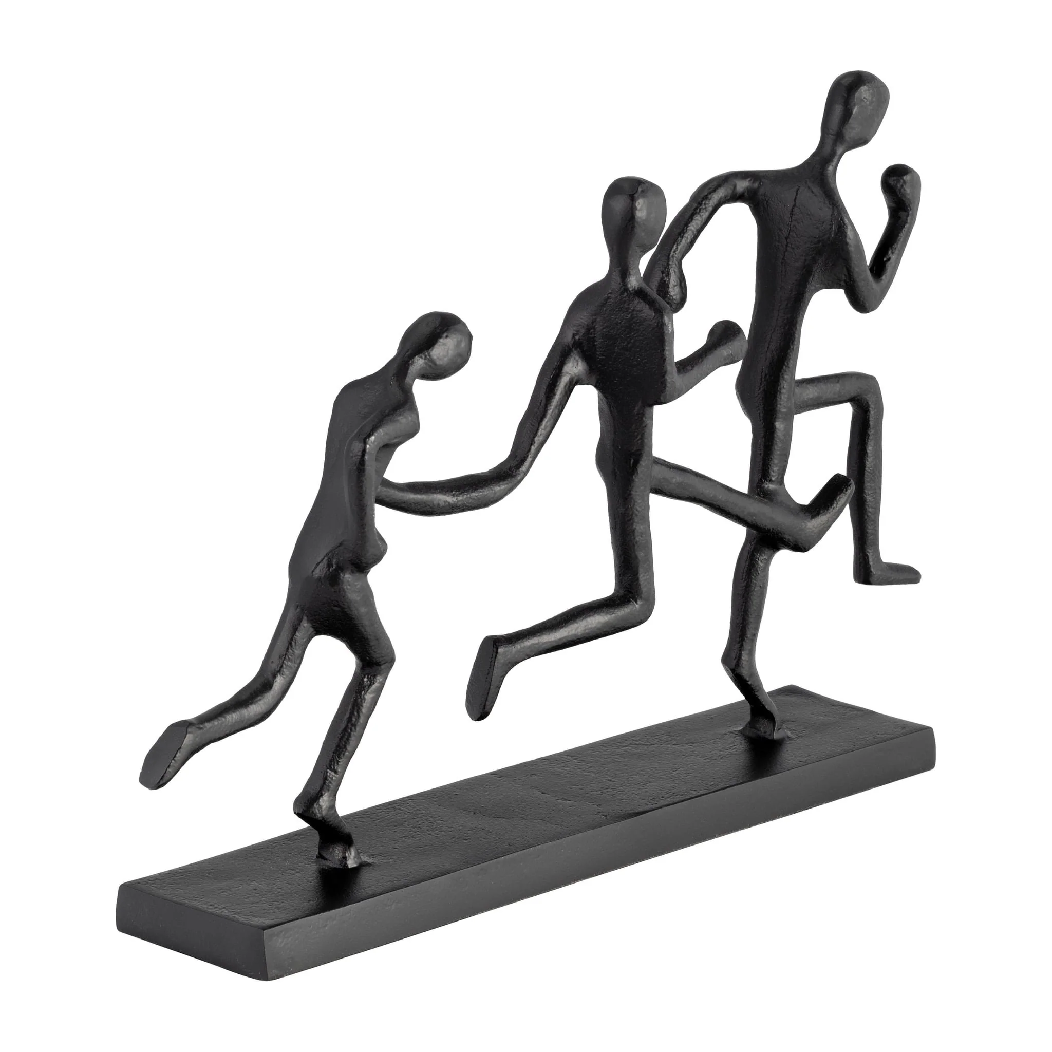 Metal, 13"l 3-man Running, Black - Image 2