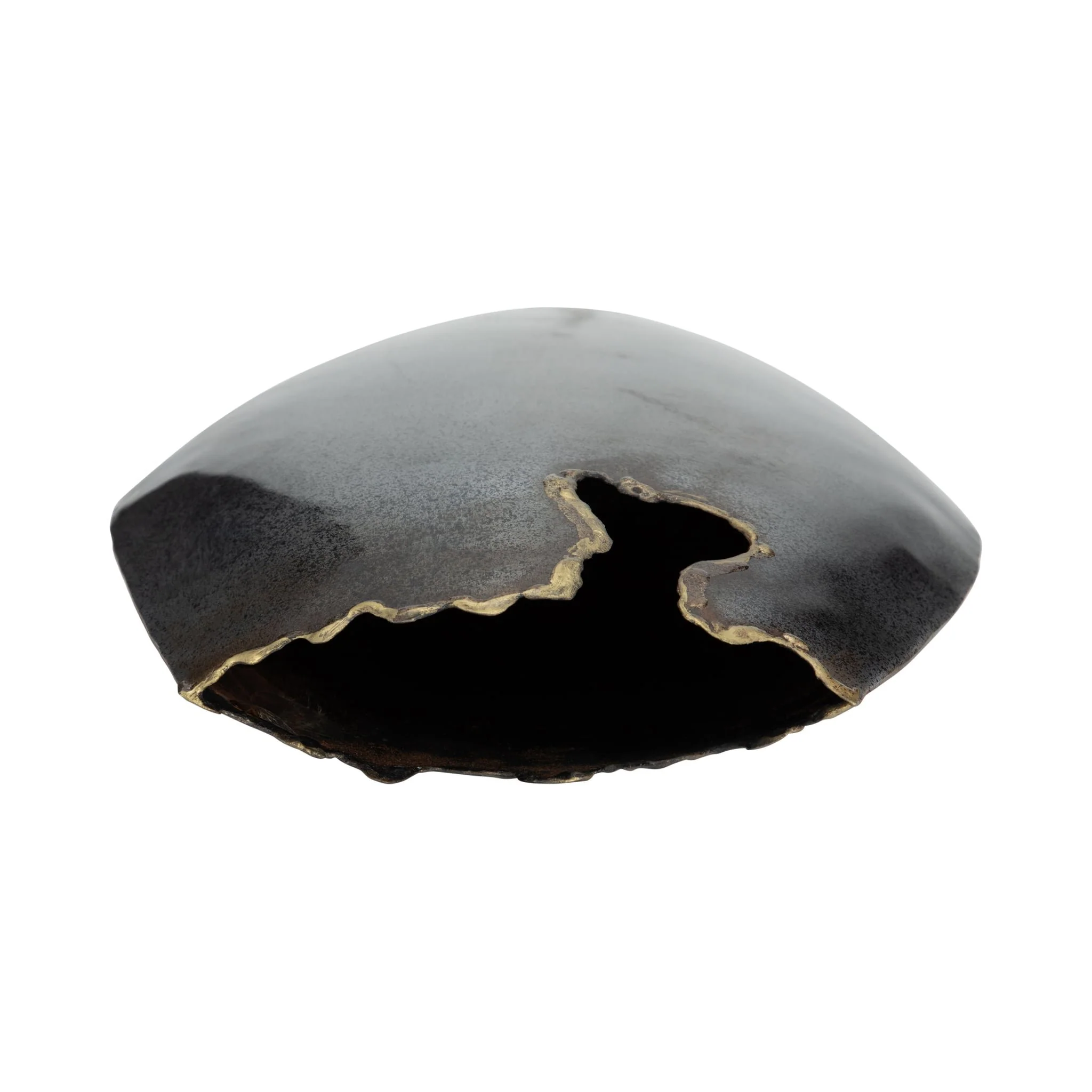 Metal, 14" Chipped Vase, Black - Image 6