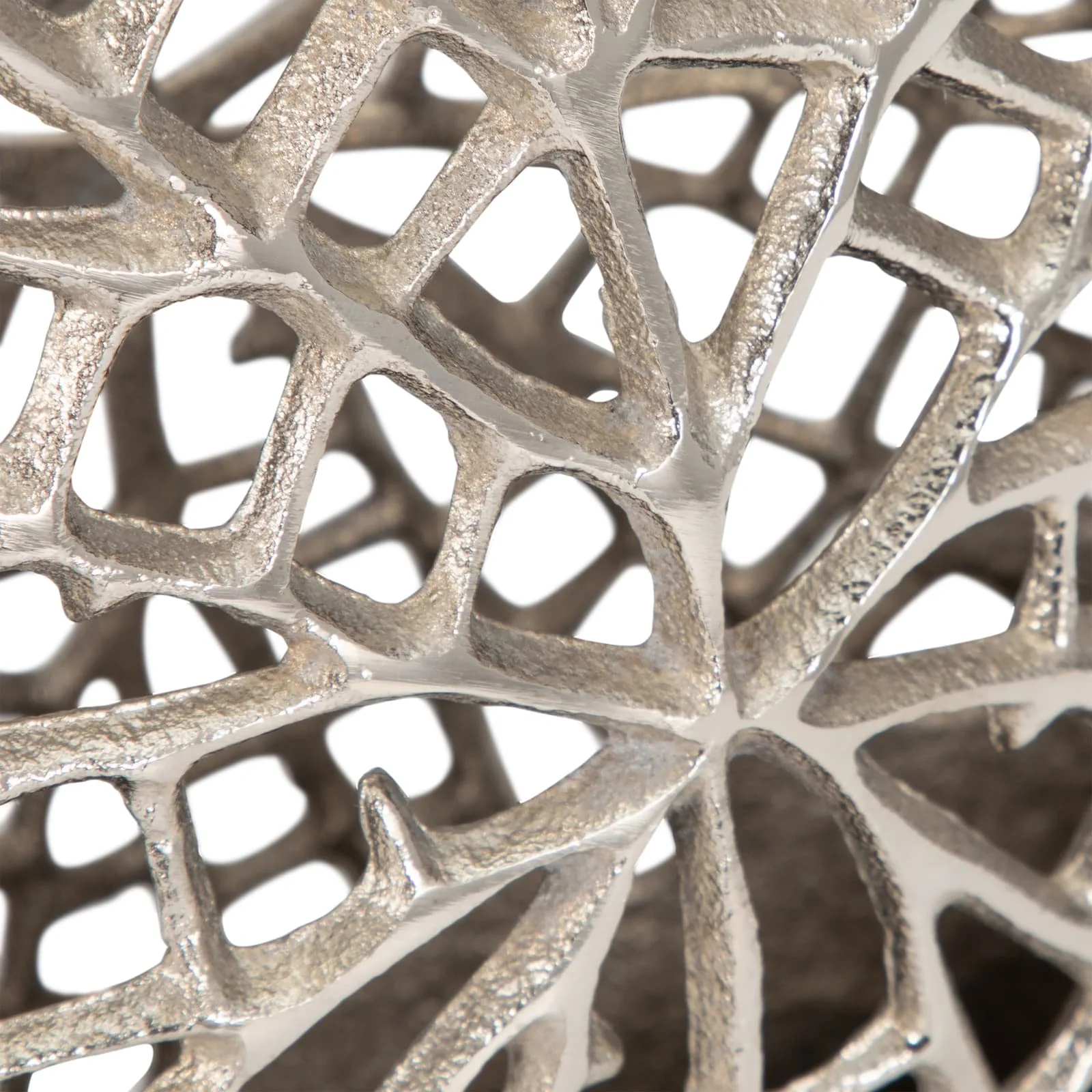 Metal, 14" Contemporary Vase, Silver - Image 5