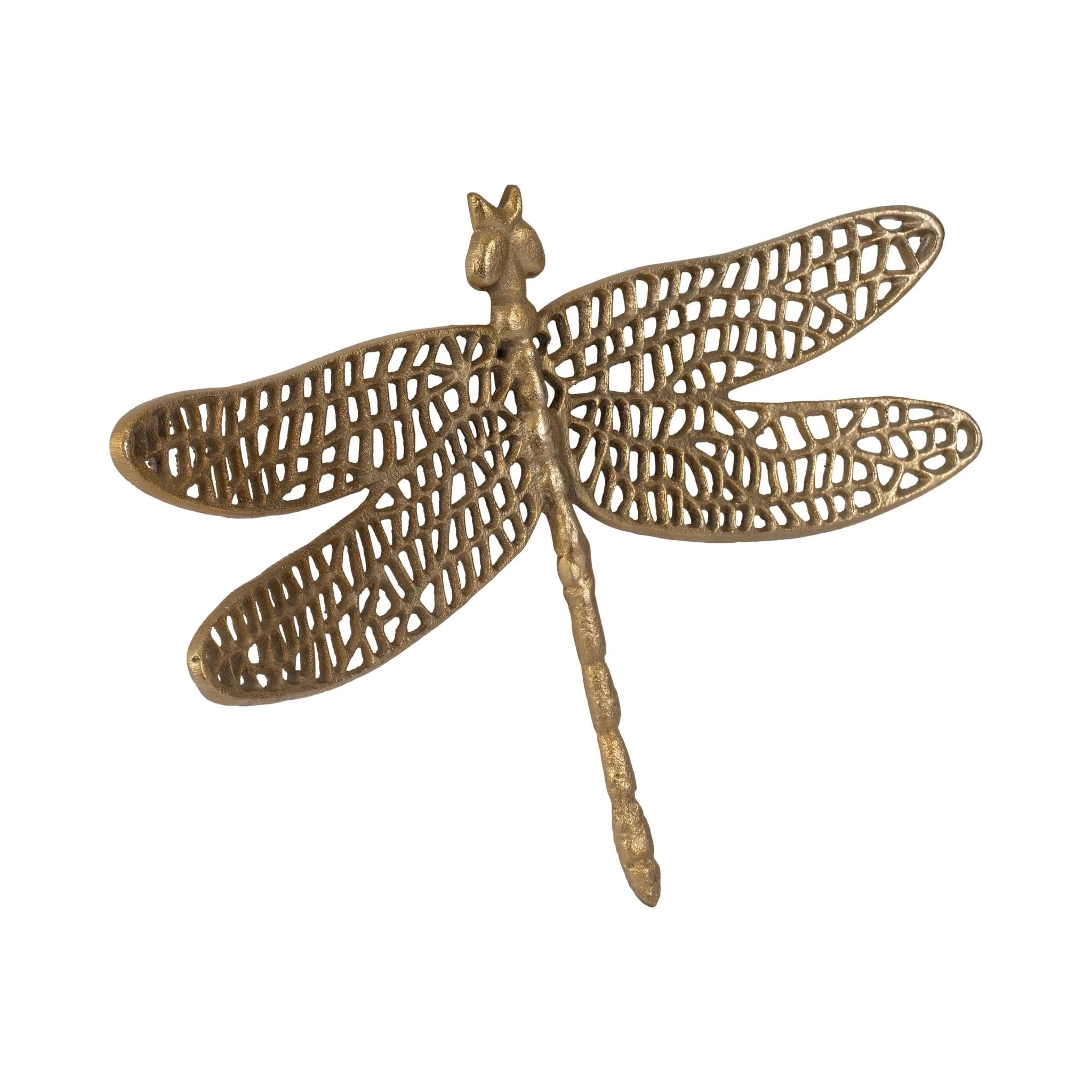 Metal, 14" Dragonfly W/ Cutouts , Gold - Image 2