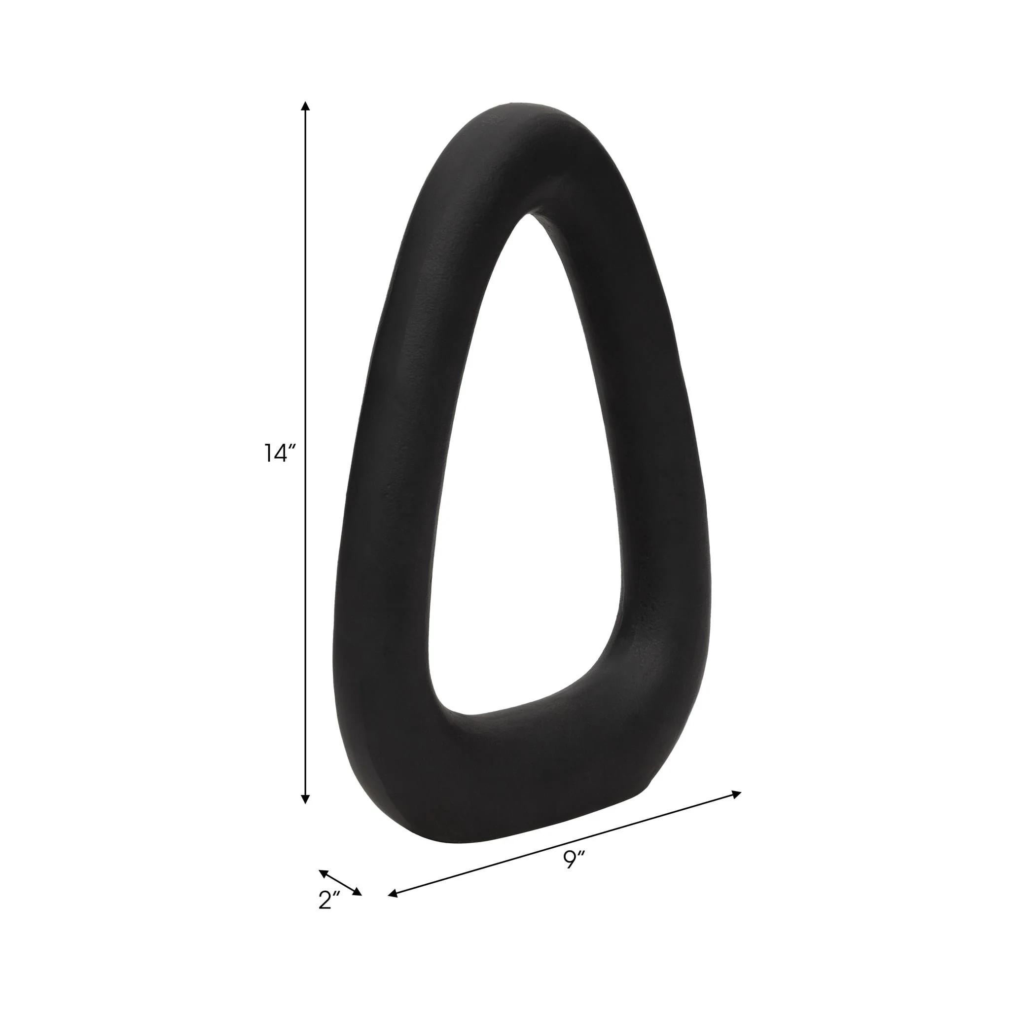 Metal, 14" Open Cut Out Sculpture, Black - Image 8