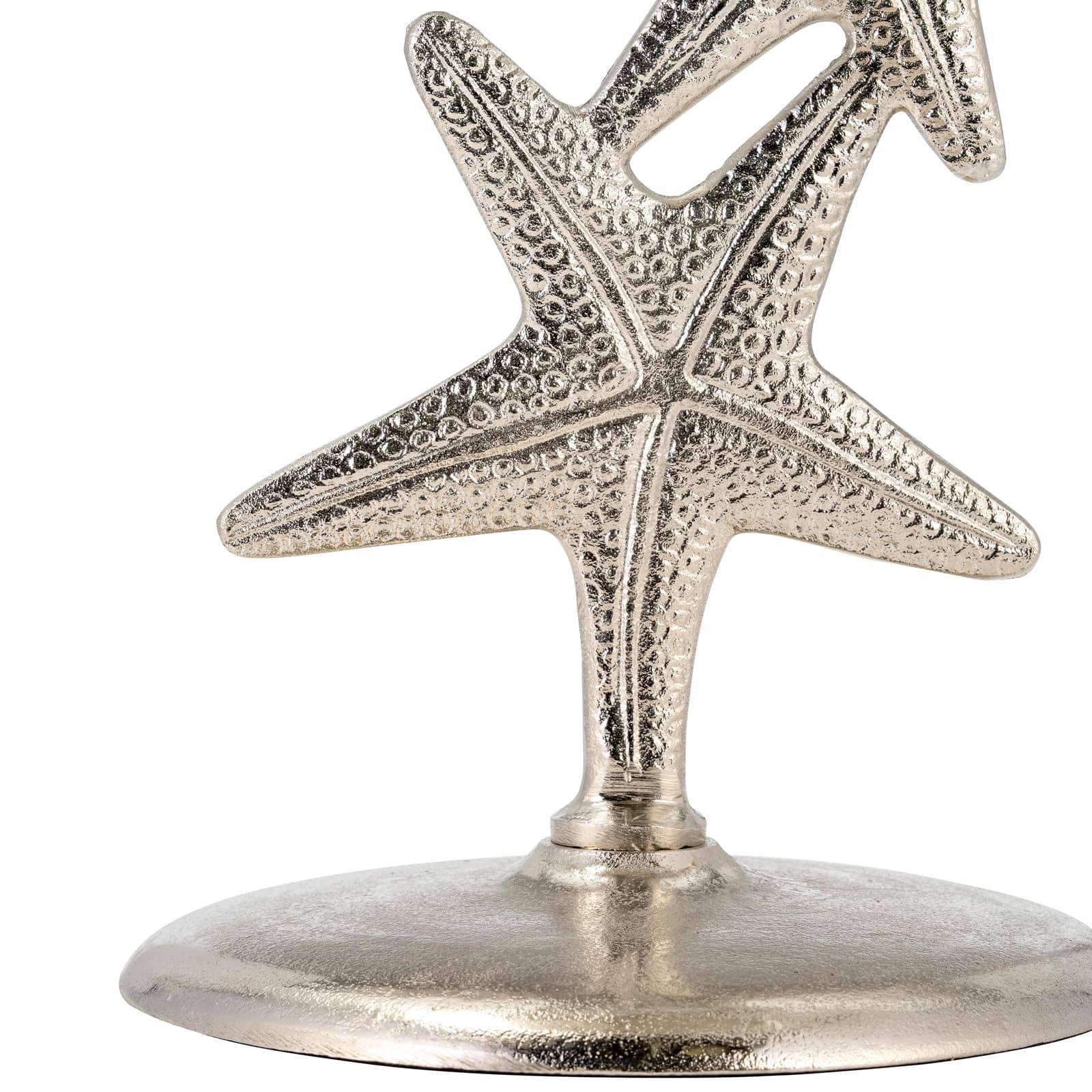 Metal, 14"d/25"h, Silver Starfish Side Table, Kd - Image 6