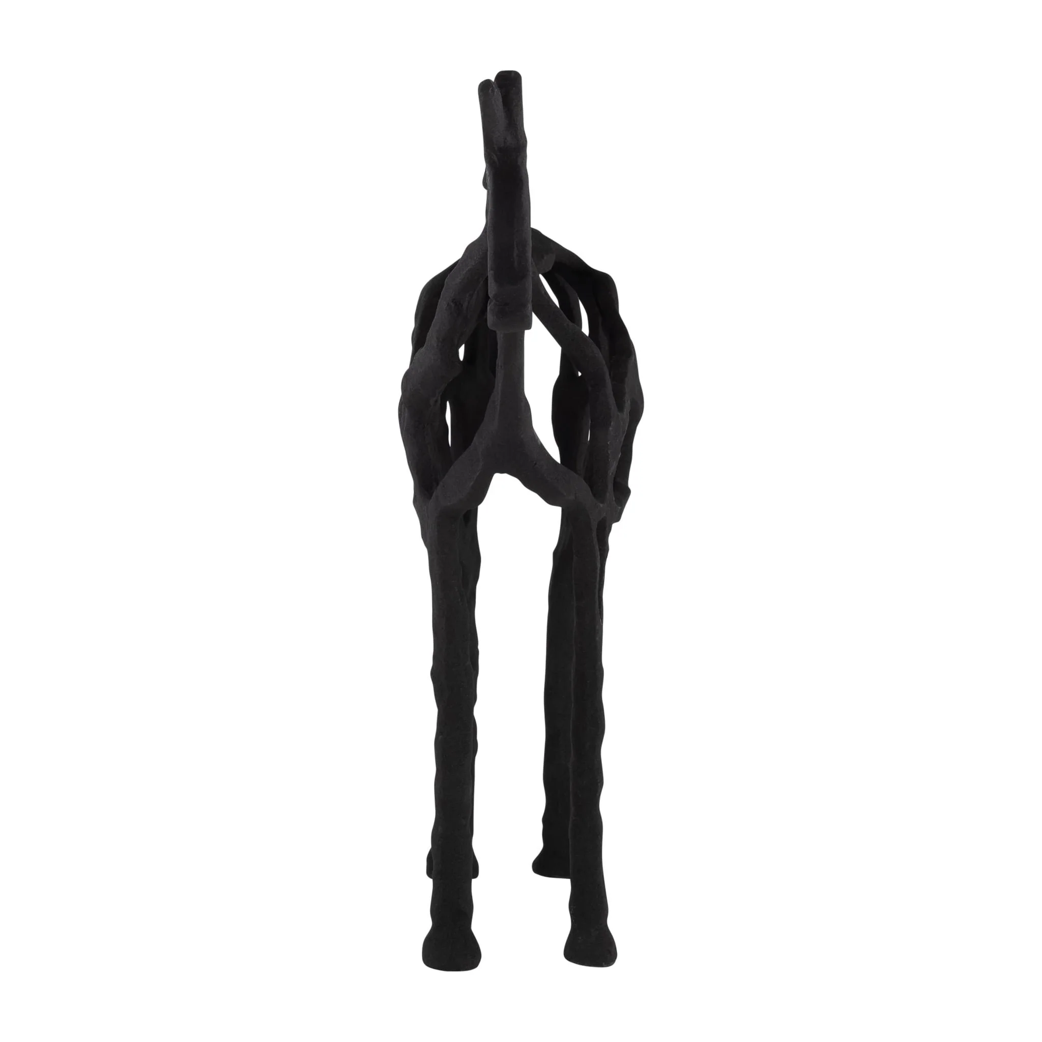Metal,14"h, Horse Illusion Sculpture,black - Image 3