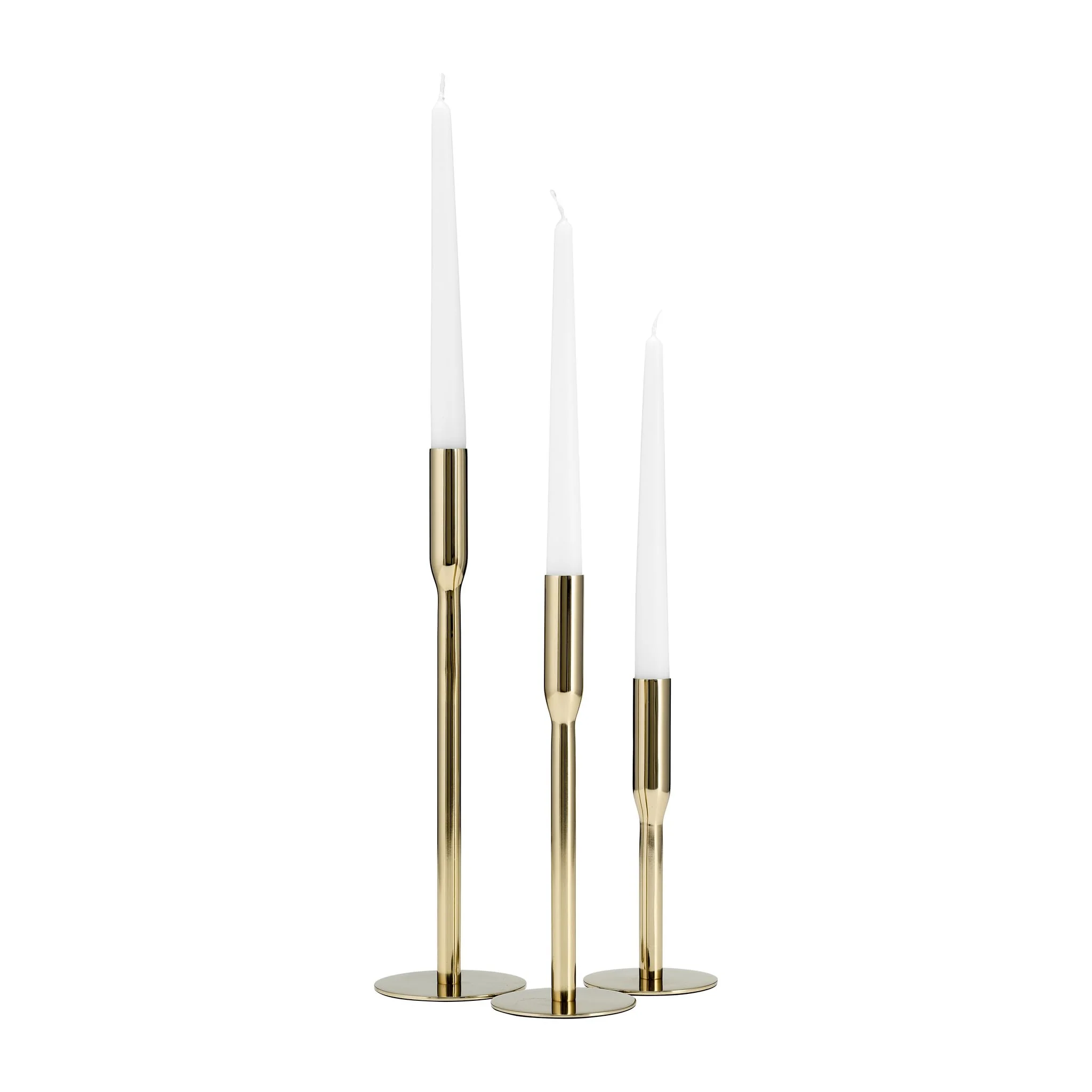 Metal, 14"h Taper Candle Holder, Gold - Image 6
