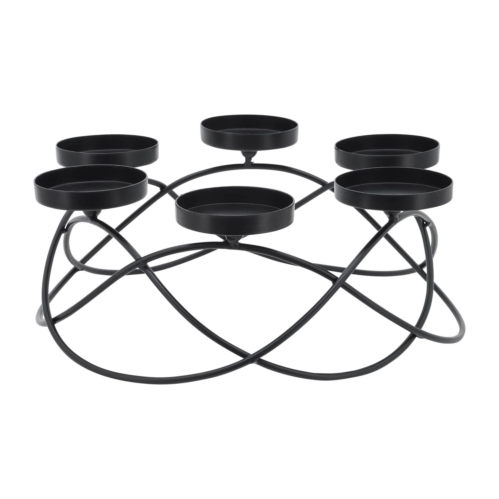 Metal, 14"l 6-pillar Holders, Black - Image 3