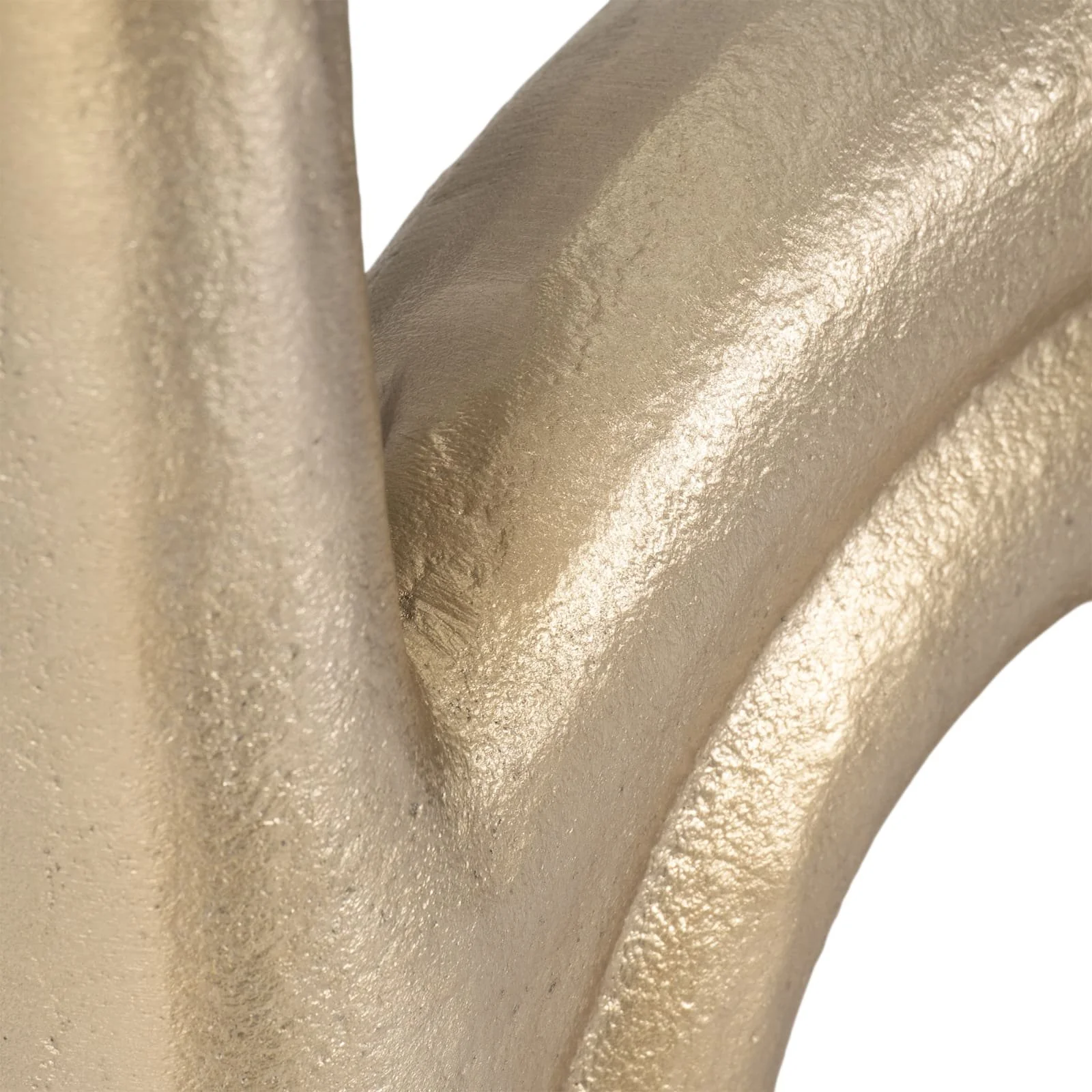 Metal, 15" Double Arch Vase, Champagne - Image 5