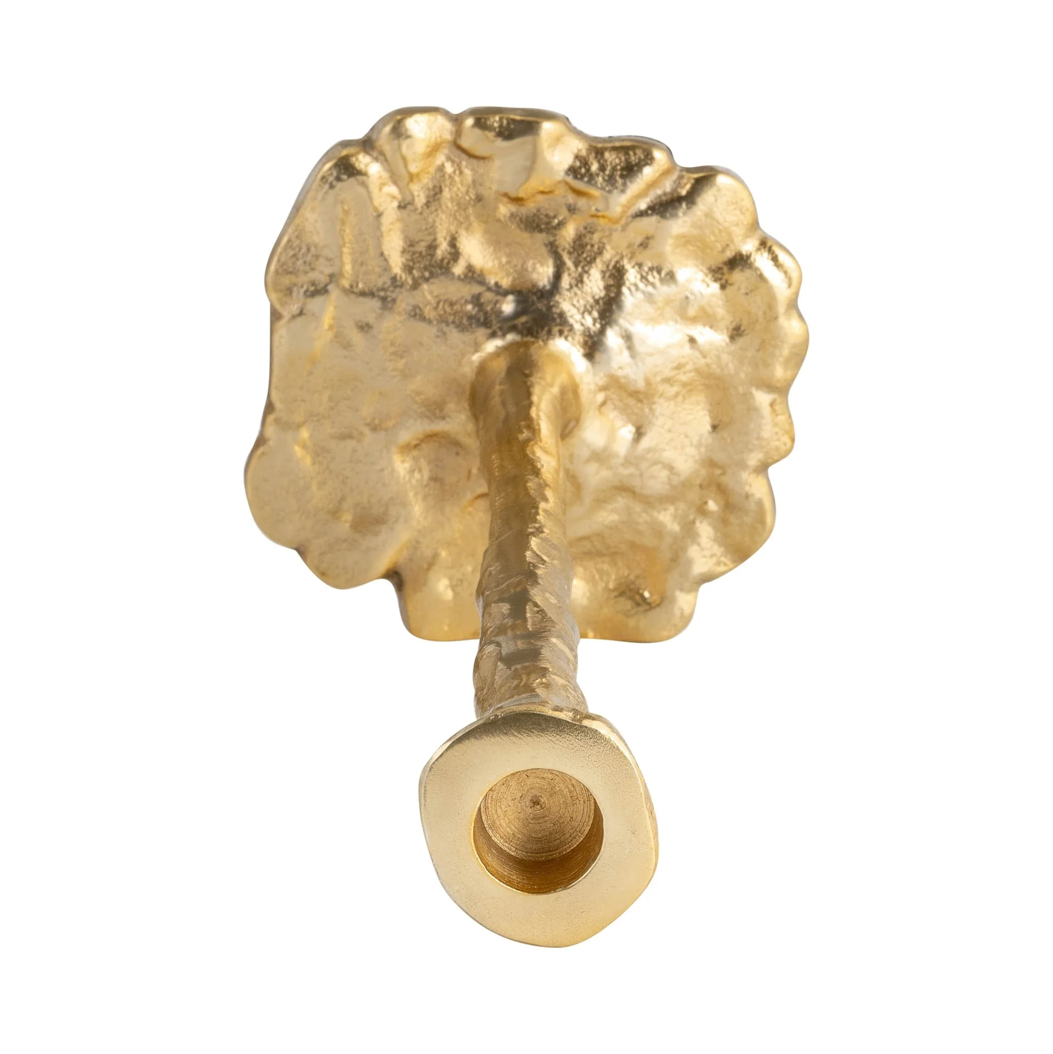 Metal, 15" Forged Taper Candleholder, Gold - Image 4
